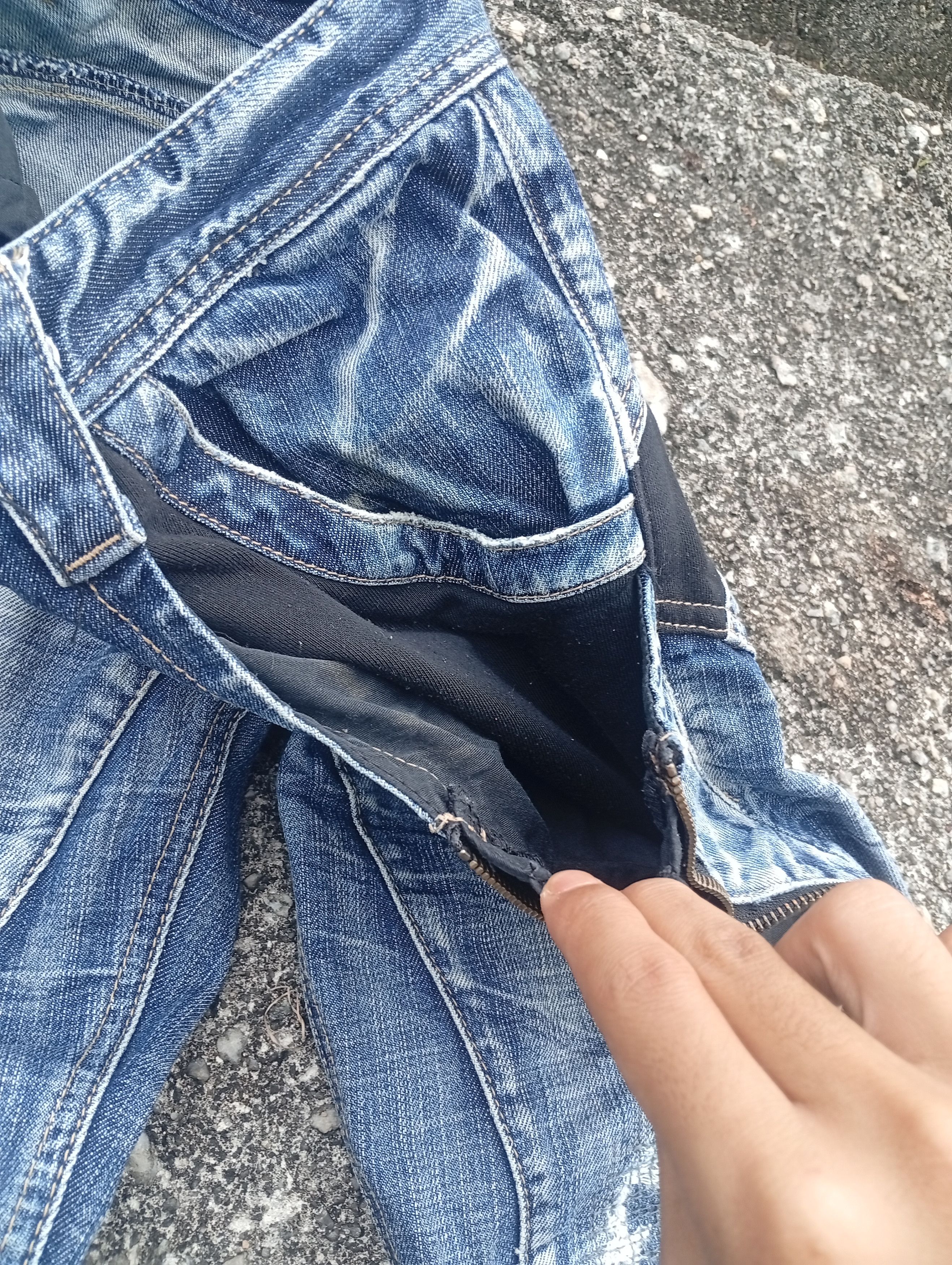 PPFM Japanese brand x PPFM moto biker distressed denim jeans Size US 29 - 8 Thumbnail