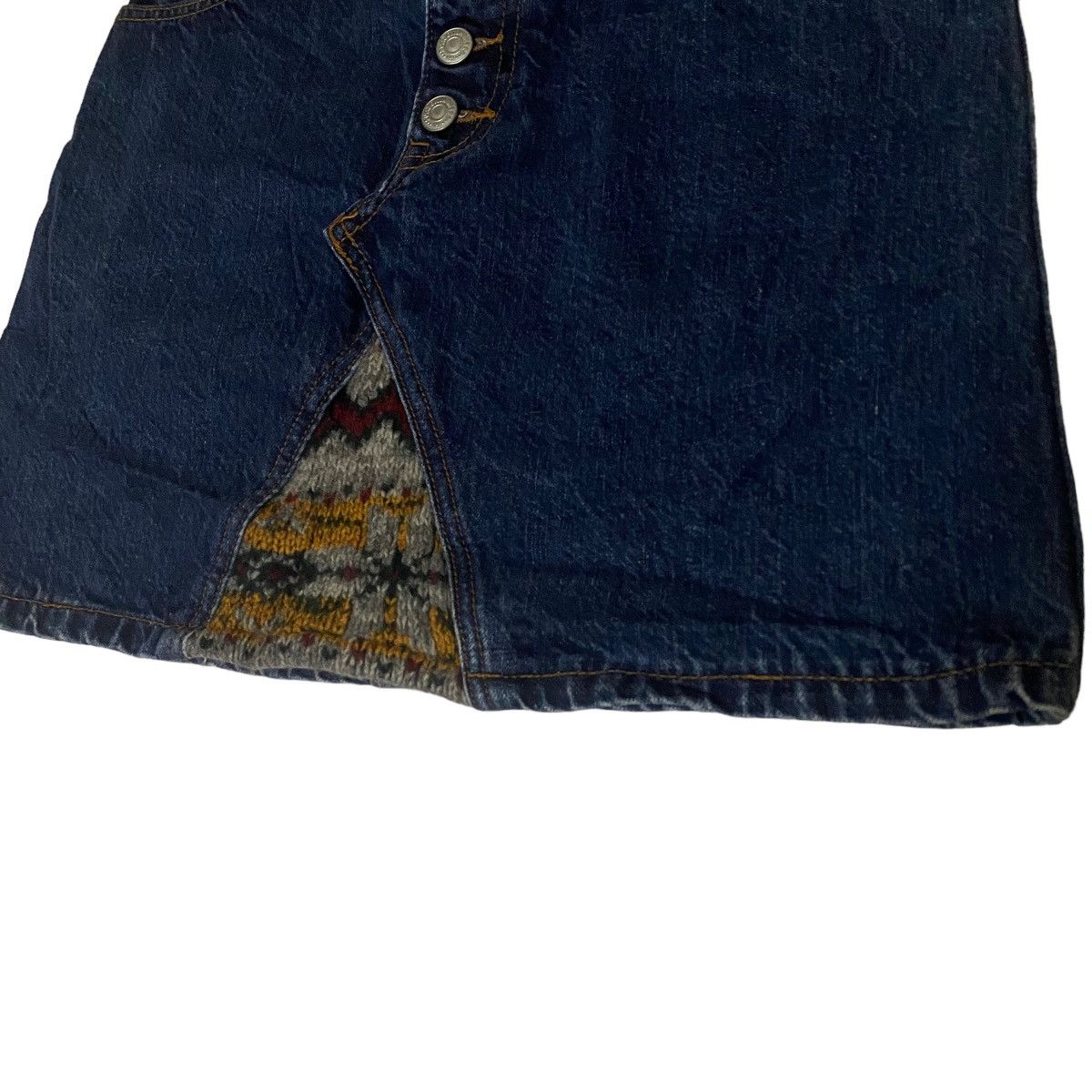 Sunao Kuwahara Sunao Kuwahara ISSEY MIYAKE Wool Pocket A-line Denim Skirt Size 30" / US 8 / IT 44 - 3 Thumbnail