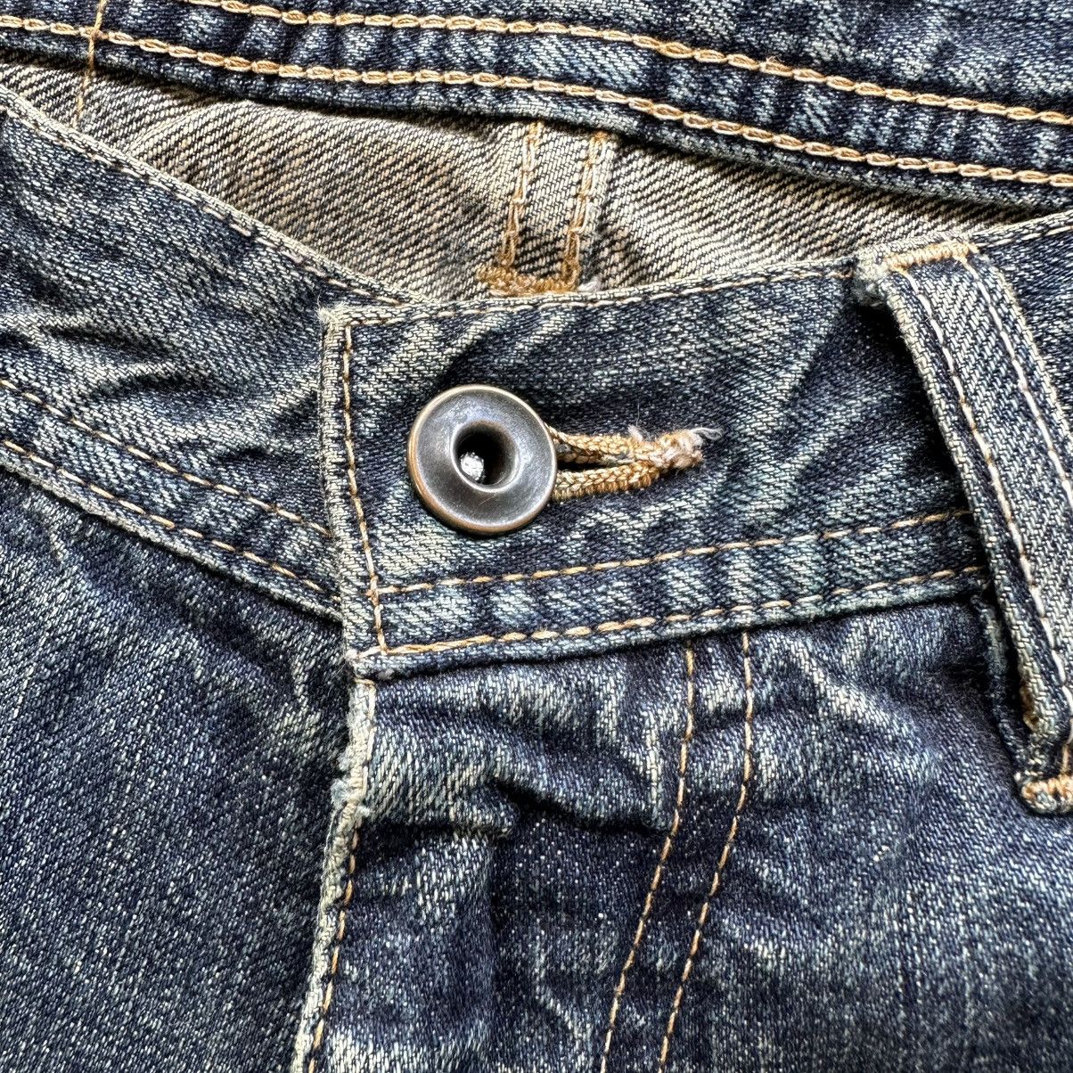 Japanese Brand Vintage Tete Homme Distressed Faded Denim Jean Pant W30 Size US 30 / EU 46 - 4 Thumbnail