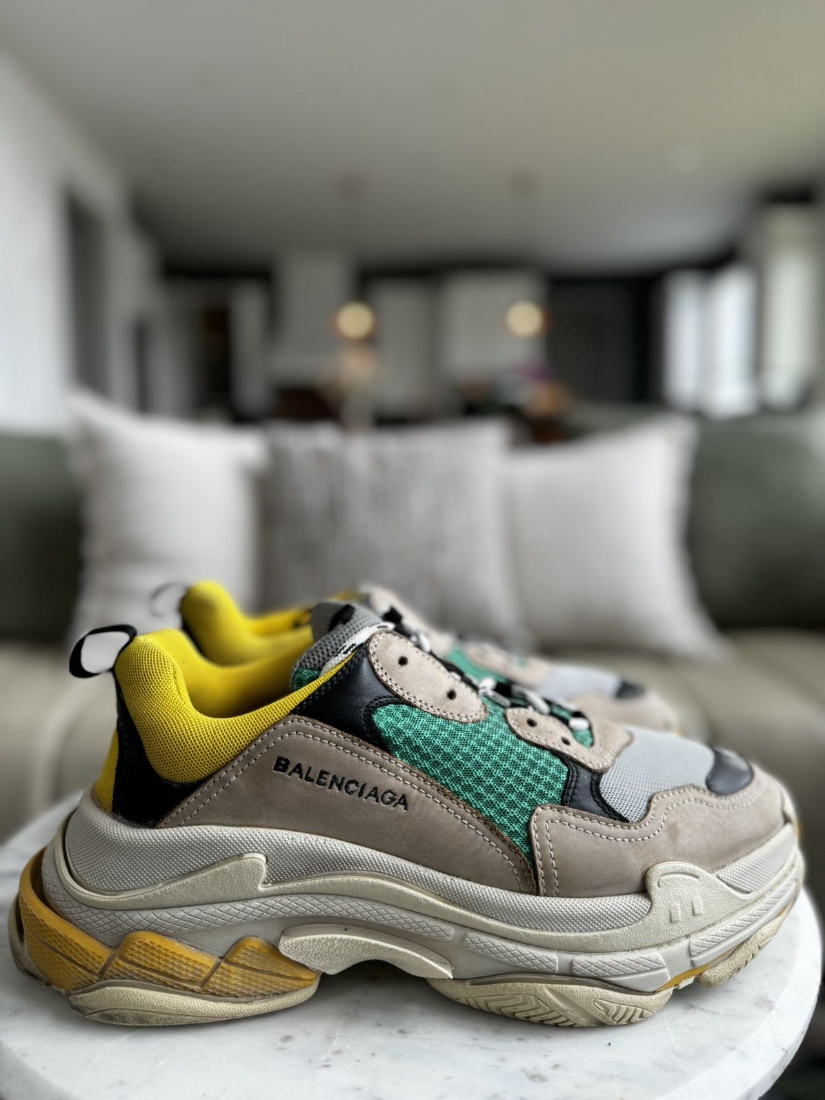 Balenciaga Balenciaga Triple s 2018 Green Yellow Grailed