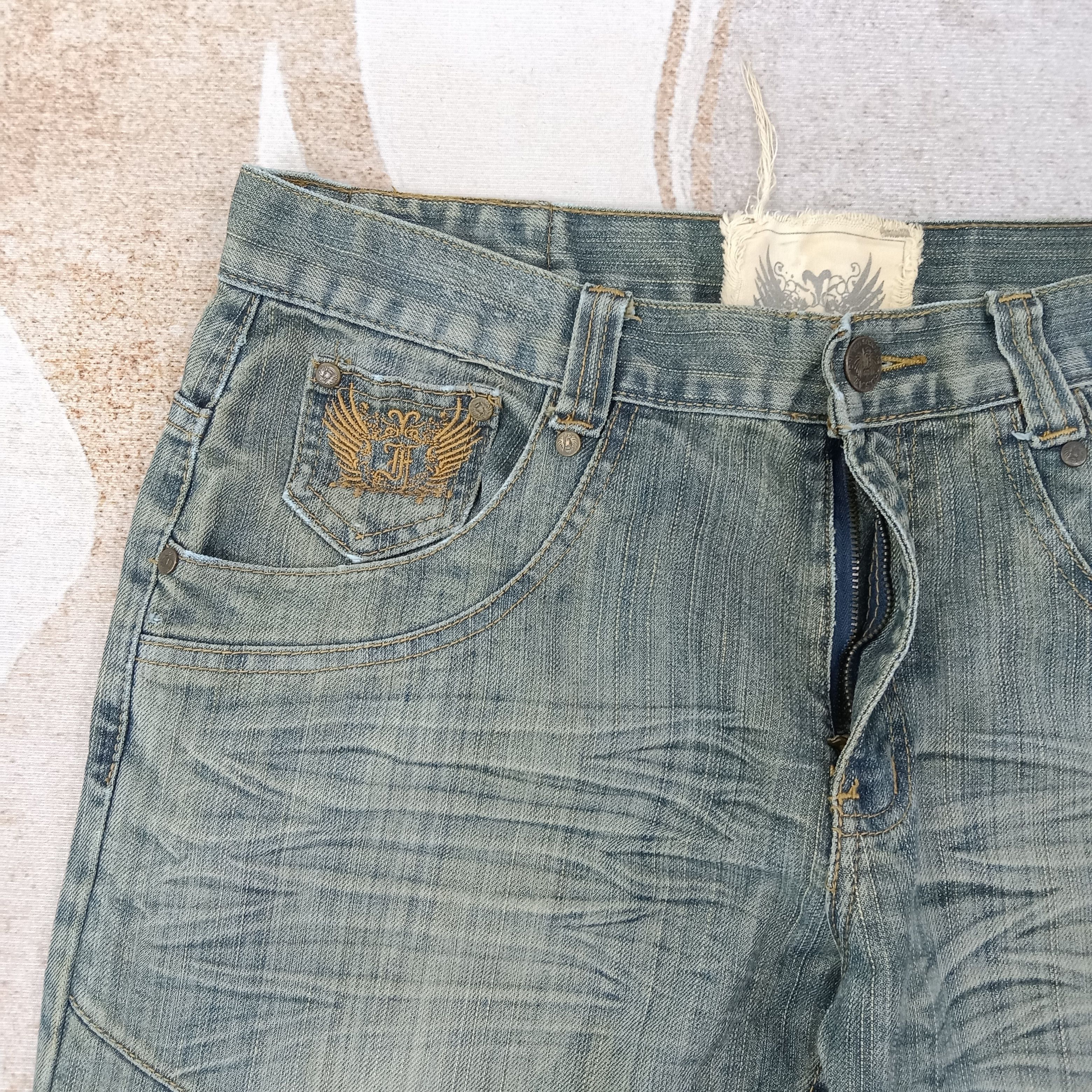 FUSAI F.U.S.AI Focus USA Bikers Double Knee Denim Jeans C258N25 Size US 32 / EU 48 - 7 Thumbnail