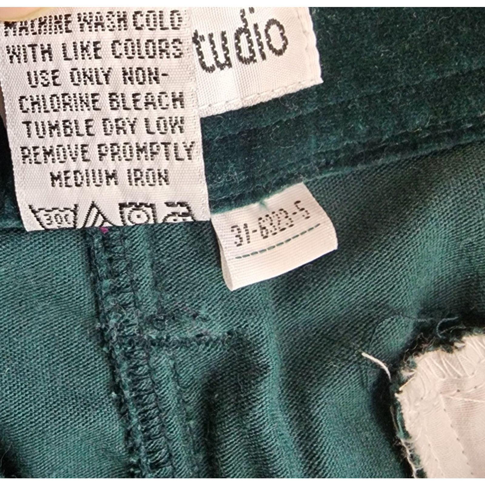 Other Chelsea Studio Velvet Pants Women Size 10 Green Cotton Size 32" / US 10 / IT 46 - 10 Thumbnail