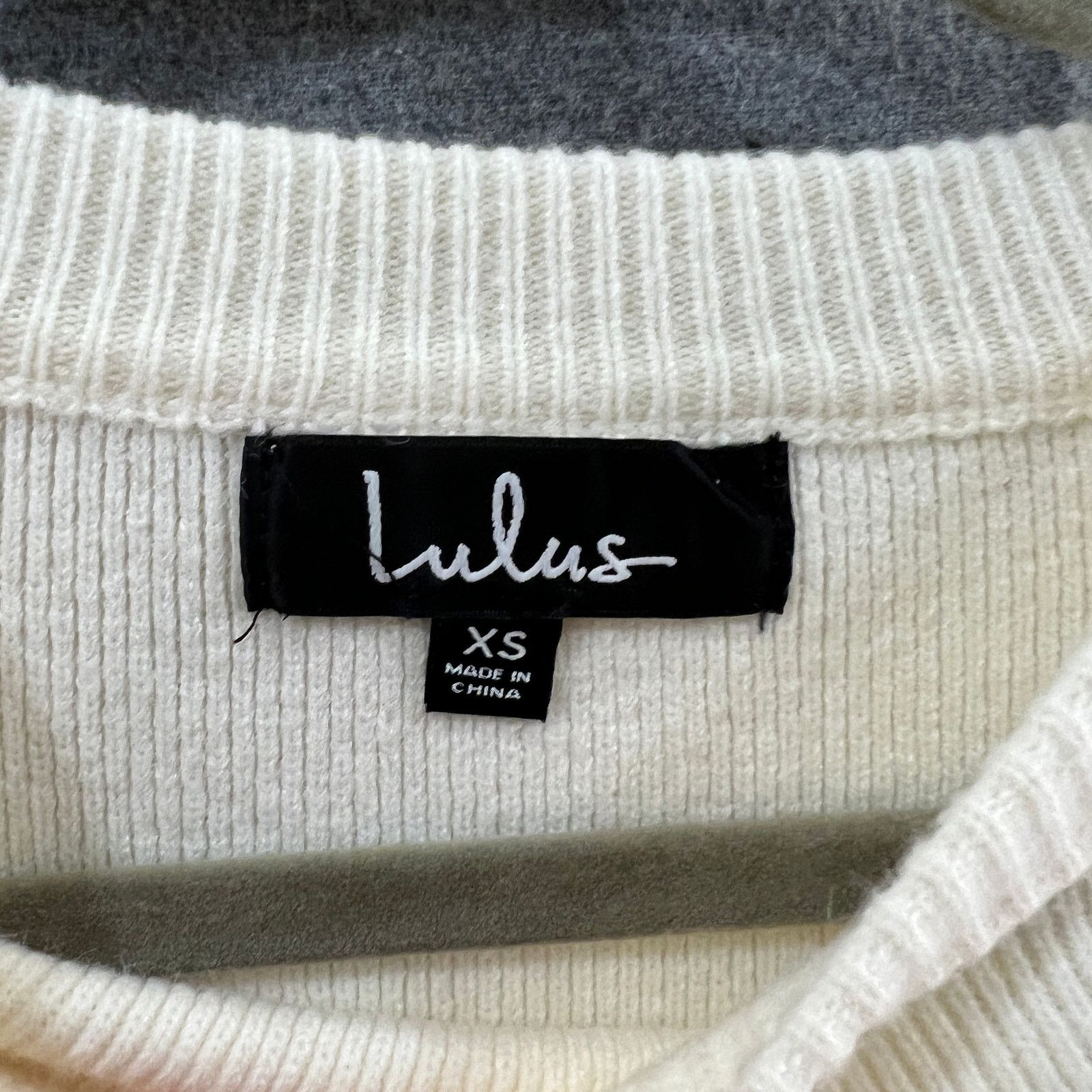 Other Lulu's Sweater Womens Size XS Ivory Knitted Pullover Size XS / US 0-2 / IT 36-38 - 3 Thumbnail