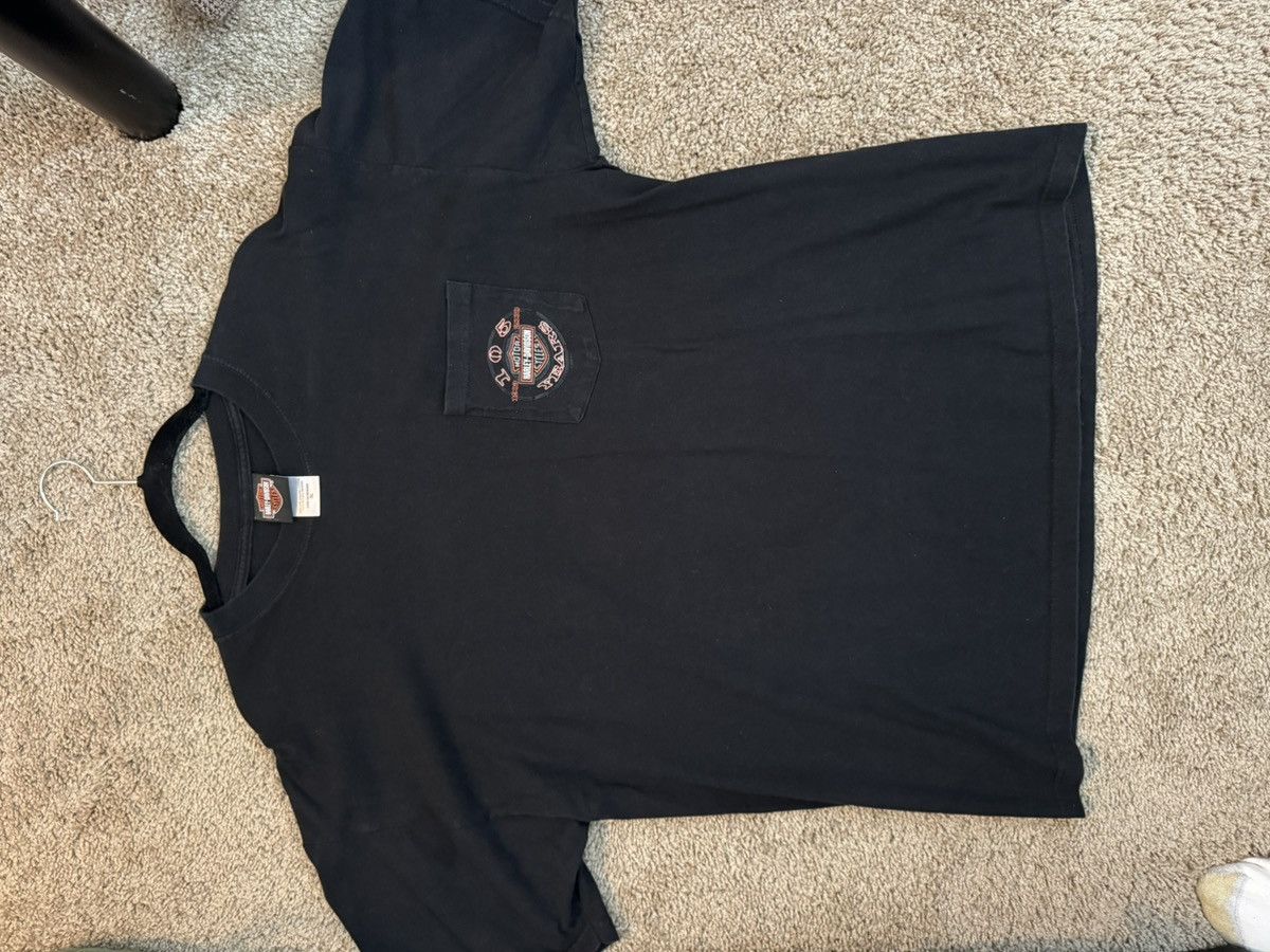Harley Davidson × Vintage Harley Davidson Black Heavy Weight Tee Size US XL / EU 56 / 4 - 6 Thumbnail