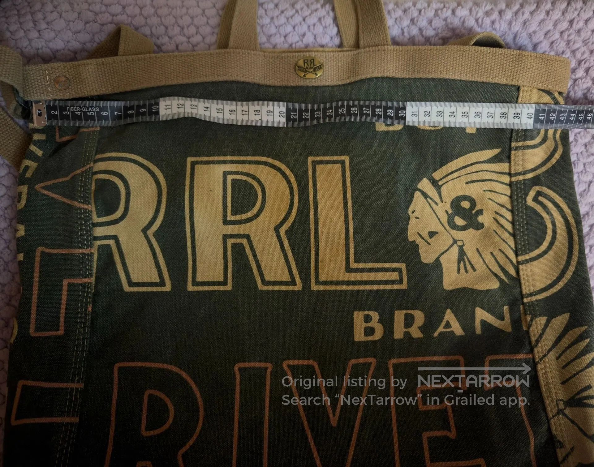 RRL Ralph Lauren rare vintage military tote bag. Size ONE SIZE - 9 Thumbnail
