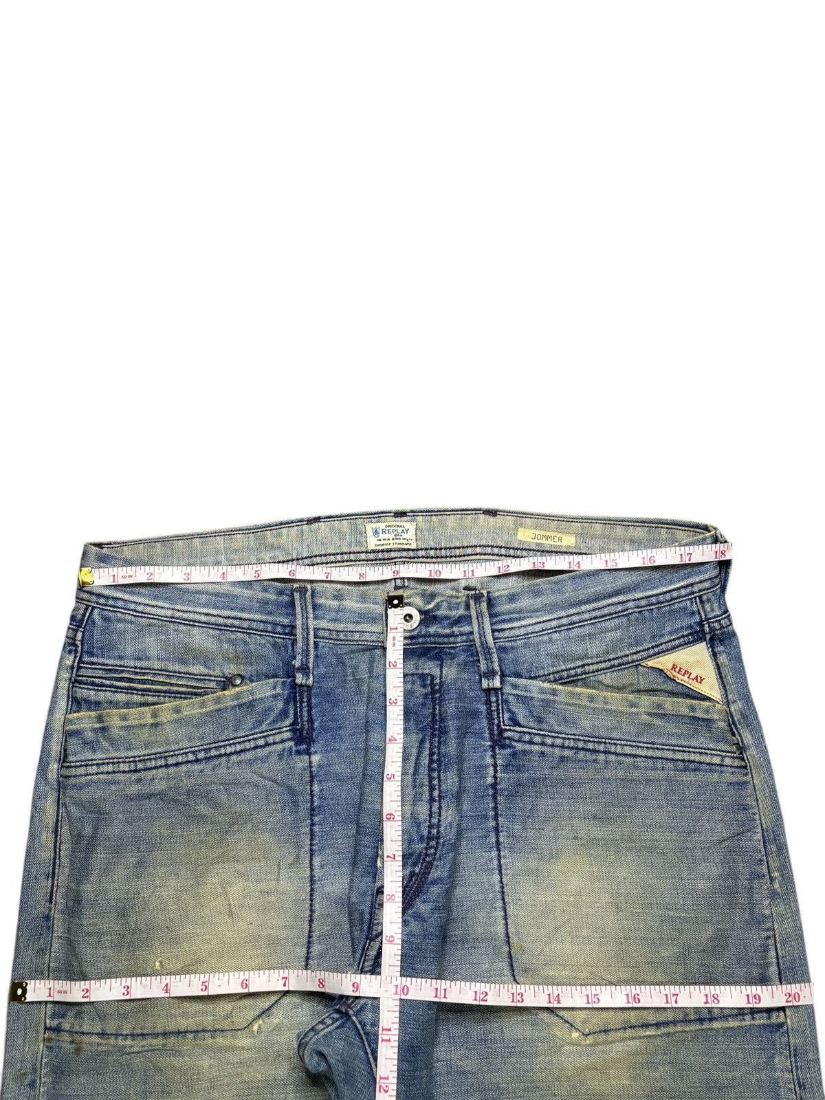 Japanese Brand Vintage Replay Button Fly Mud Wash Loose Baggy Jeans Size US 36 / EU 52 - 11 Thumbnail