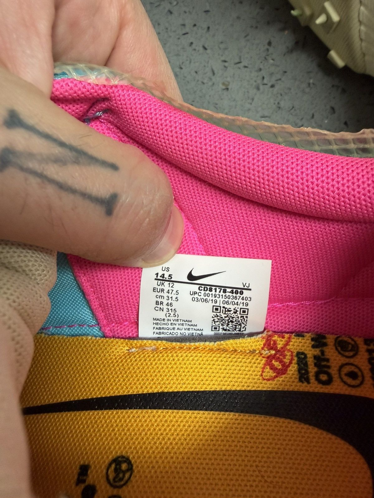 Nike × Off-White Nike Vapor Street Polarized Blue 14.5US / 47.5EU Size US 14 / EU 47 - 6 Thumbnail