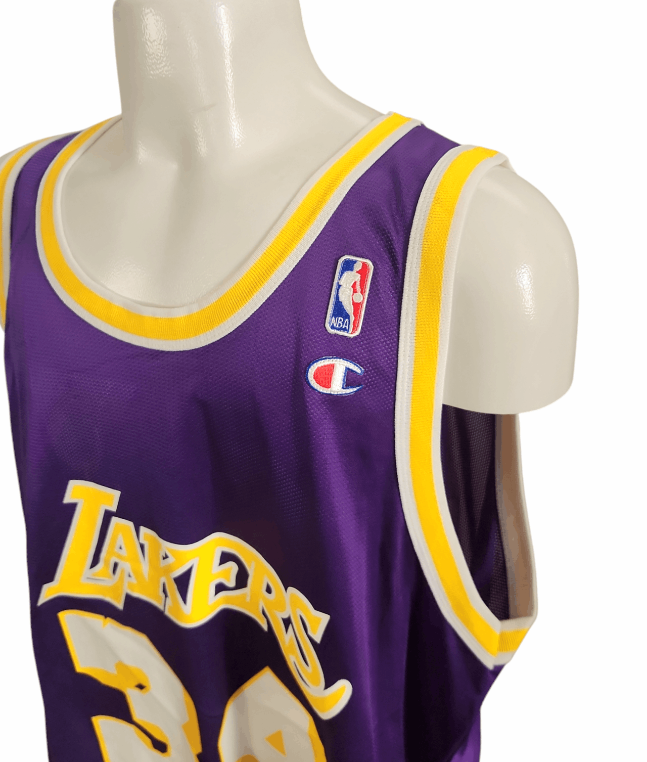 Champion × NBA × Vintage NBA LOS ANGELES LAKERS BASKETBALL SHIRT JERSEY CHAMPION #34 Size US L / EU 52-54 / 3 - 4 Thumbnail