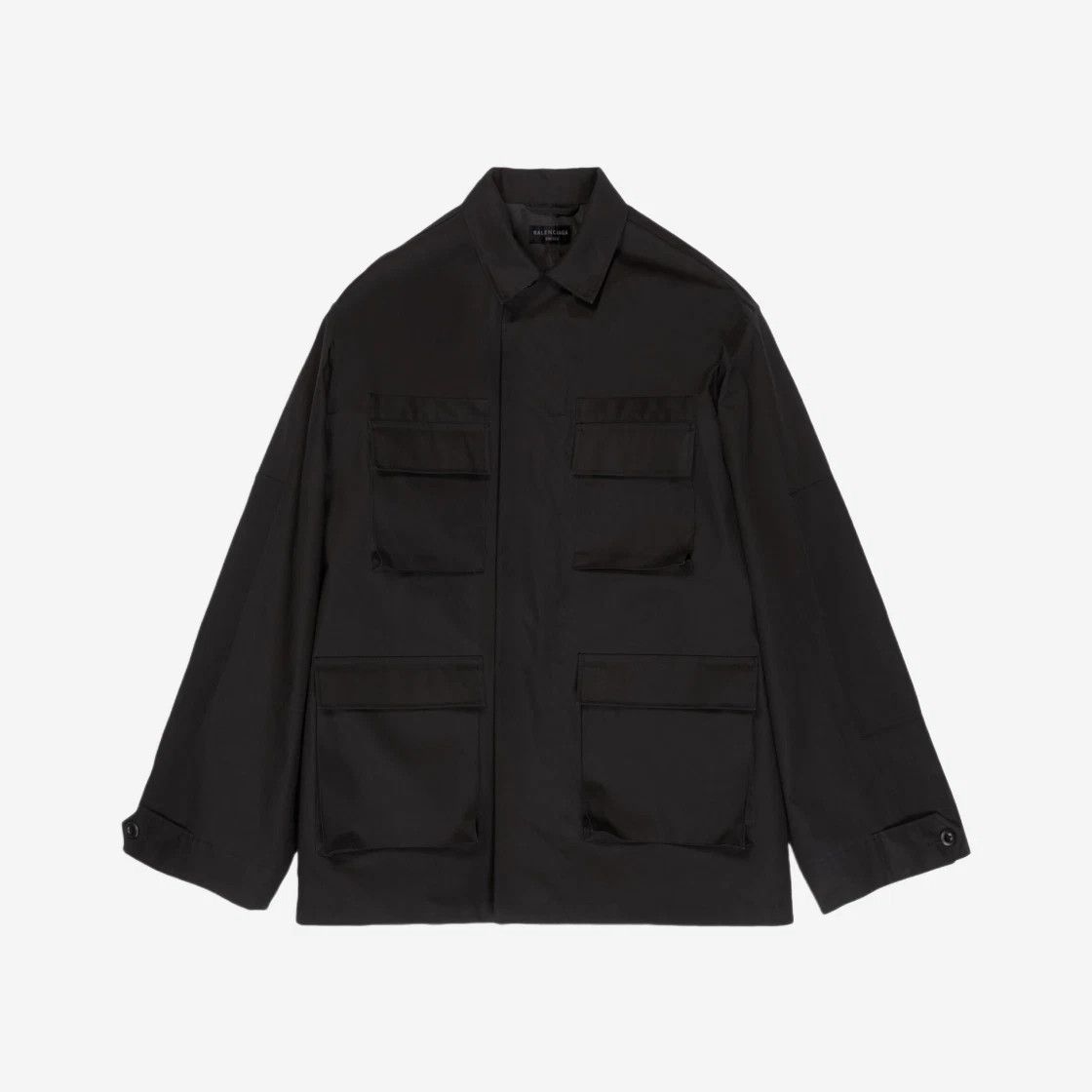Balenciaga o1w1db10425 Cargo Jacket in Black Size US XL / EU 56 / 4 - 1 Thumbnail