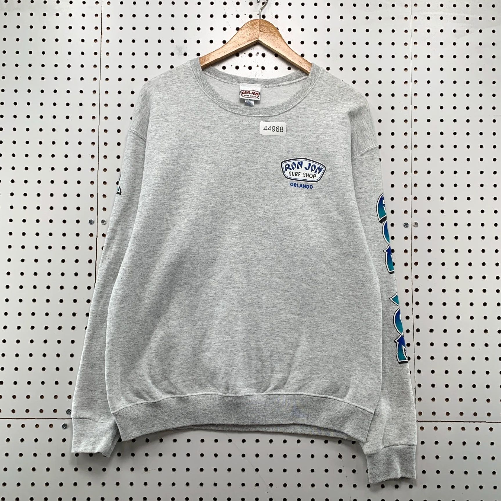 Ron Jon Surf Shop Ron Jon Surf Sweatshirt Mens M Gray Orlando Spell Out Sleeve Gray Shirt Crew Neck Graphic Print Cotton Fleece Logo Beanie? Size US M / EU 48-50 / 2 - 2 Thumbnail