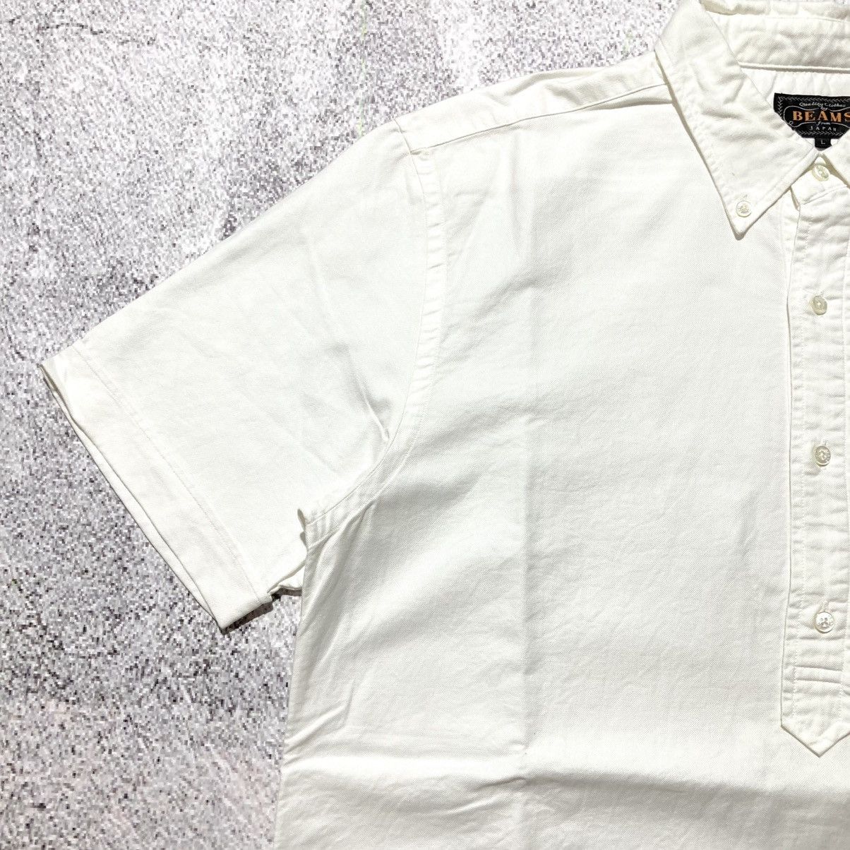 Beams Plus 🇯🇵 2000s Beams Plus Japan Oxford Halfbutton Shirt White Size US L / EU 52-54 / 3 - 5 Thumbnail