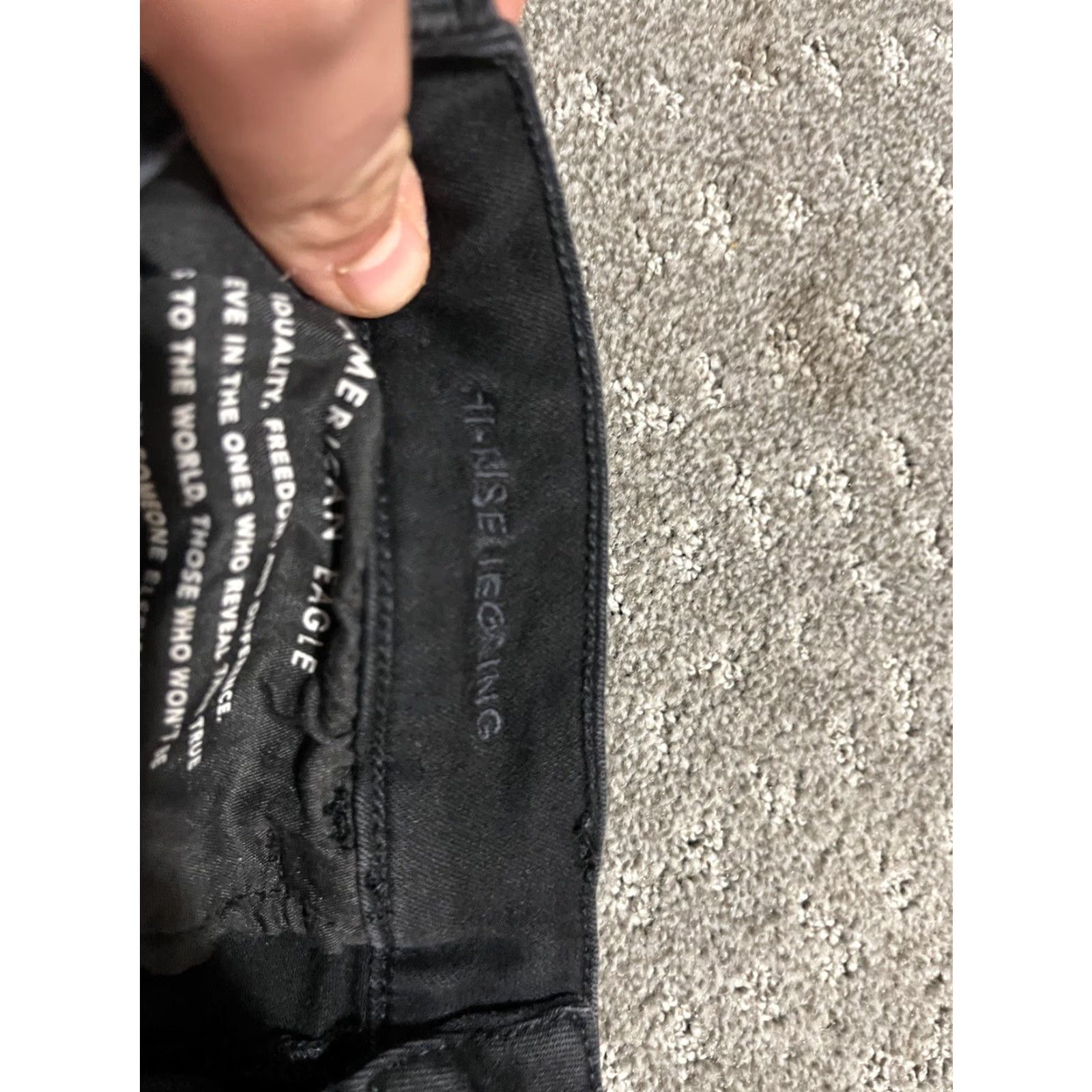 American Eagle Outfitters AMERICAN EAGLE Black Super Stretch Jegging Pants Women Size 12 Regular Solid Denim Size 34" / US 12 / IT 48 - 6 Thumbnail