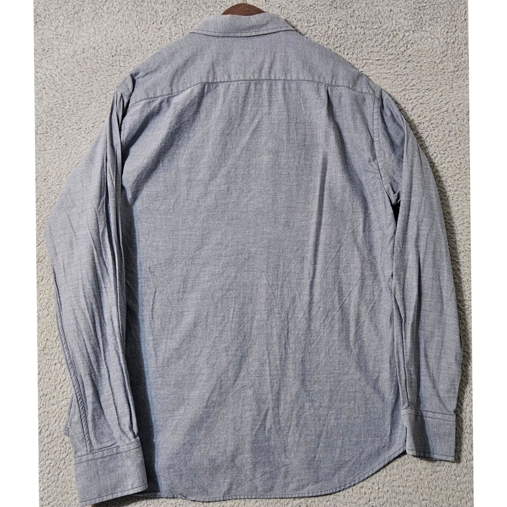 UNTUCKit UNTUCKit Shirt Mens Size Large Blue Casual Button Up Long Sleeve 100% Cotton Size US L / EU 52-54 / 3 - 2 Thumbnail