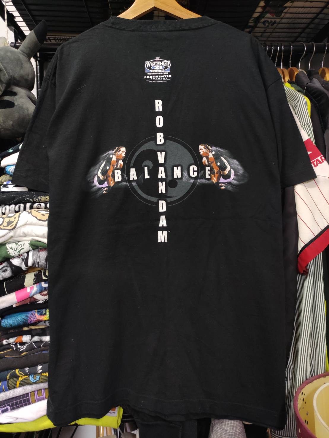 WWF Vtg 00's Rob Van Dam " Balance " Wrestlemania Promo T-Shirt Size US XL / EU 56 / 4 - 8 Thumbnail