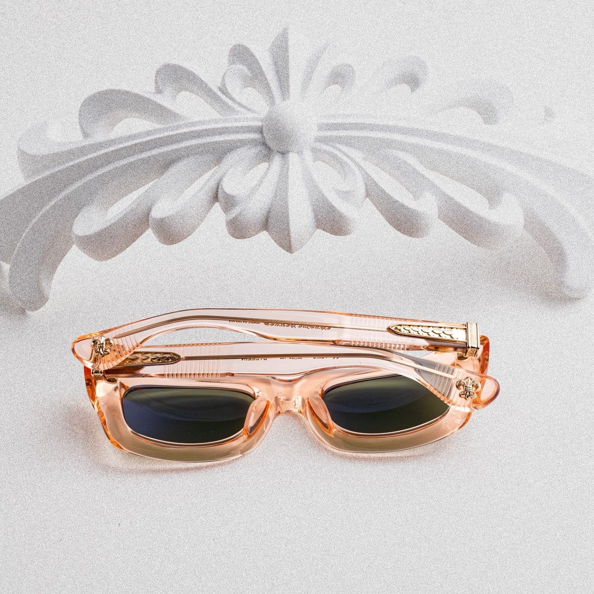 Chrome Hearts CHROME HEARTS STEEZIN PINK CRYSTAL SUNGLASSES Size ONE SIZE - 7 Thumbnail