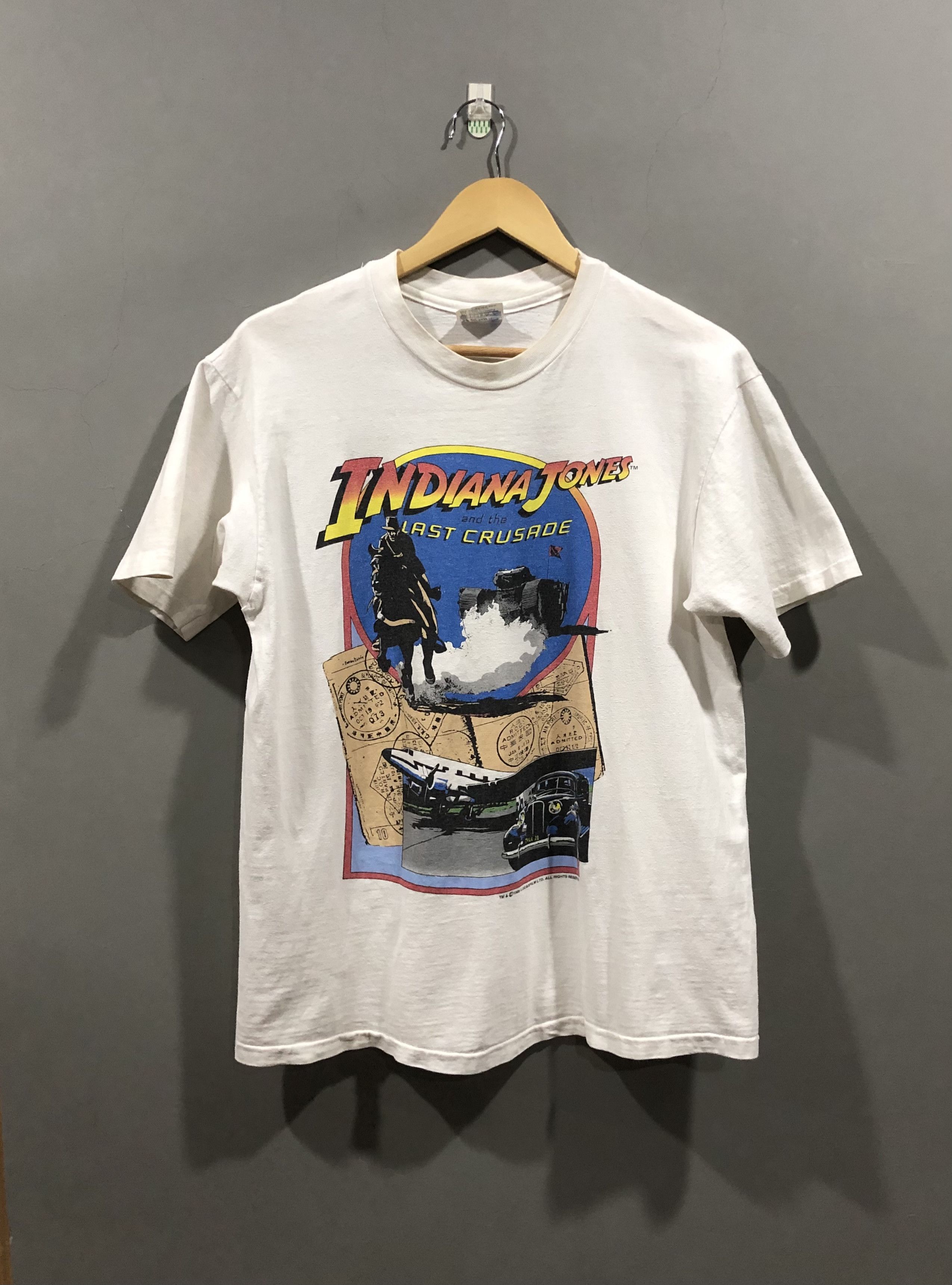 Vintage Vintage 80s Indiana Jones Movie Tshirt Size US L / EU 52-54 / 3 - 1 Thumbnail