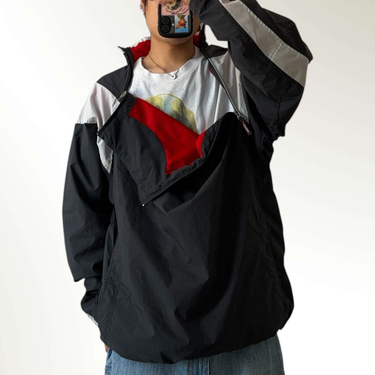 Nike 00s Nike Air Dual Zip Nylon Jacket Size US L / EU 52-54 / 3 - 4 Thumbnail