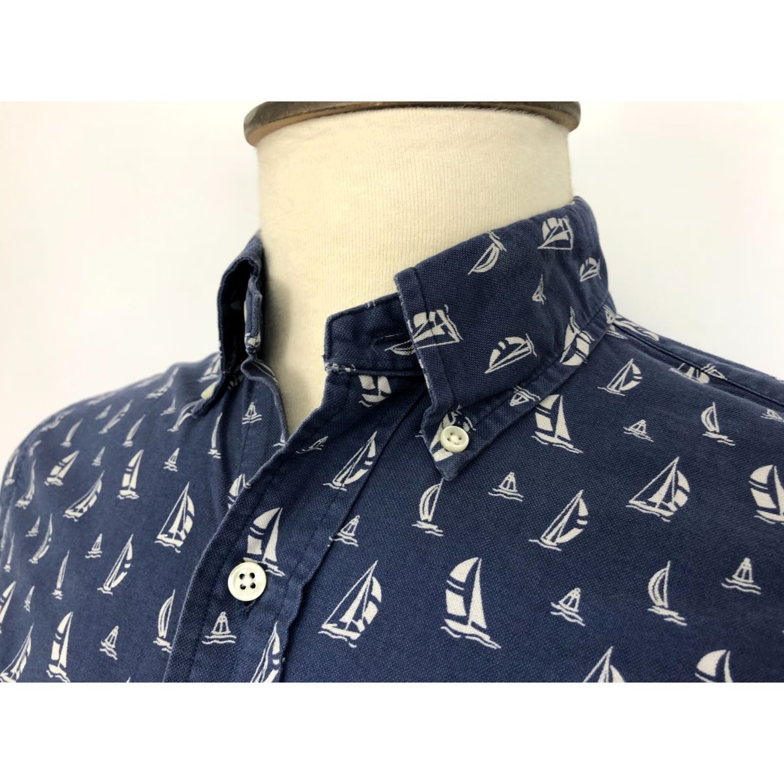 Ralph Lauren Ralph Lauren Shirt Cotton Blue Men S Patterned Button-Up Short Sleeve Geometric Vintage? No Size US S / EU 44-46 / 1 - 7 Thumbnail