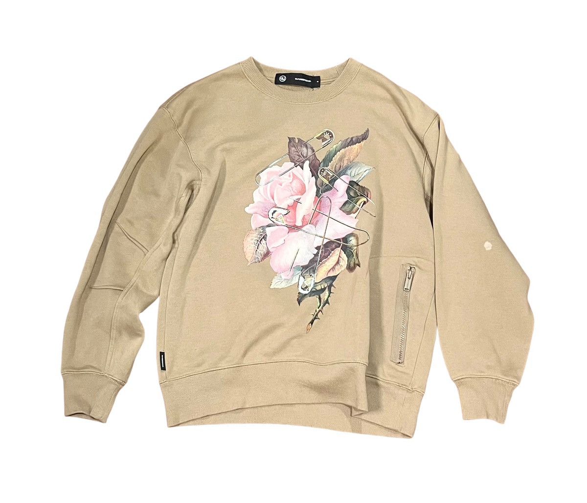 GU × Undercover Undercover x gu rose and safety pin light brown sweatshirt Size US M / EU 48-50 / 2 - 1 Thumbnail