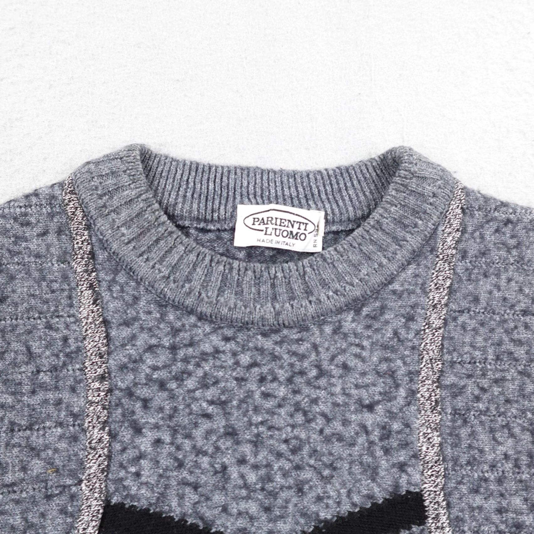 Vintage VINTAGE Parienti L'Uomo Sweater Womens Medium Gray Merino Wool Pullover Italy Size M / US 6-8 / IT 42-44 - 2 Thumbnail