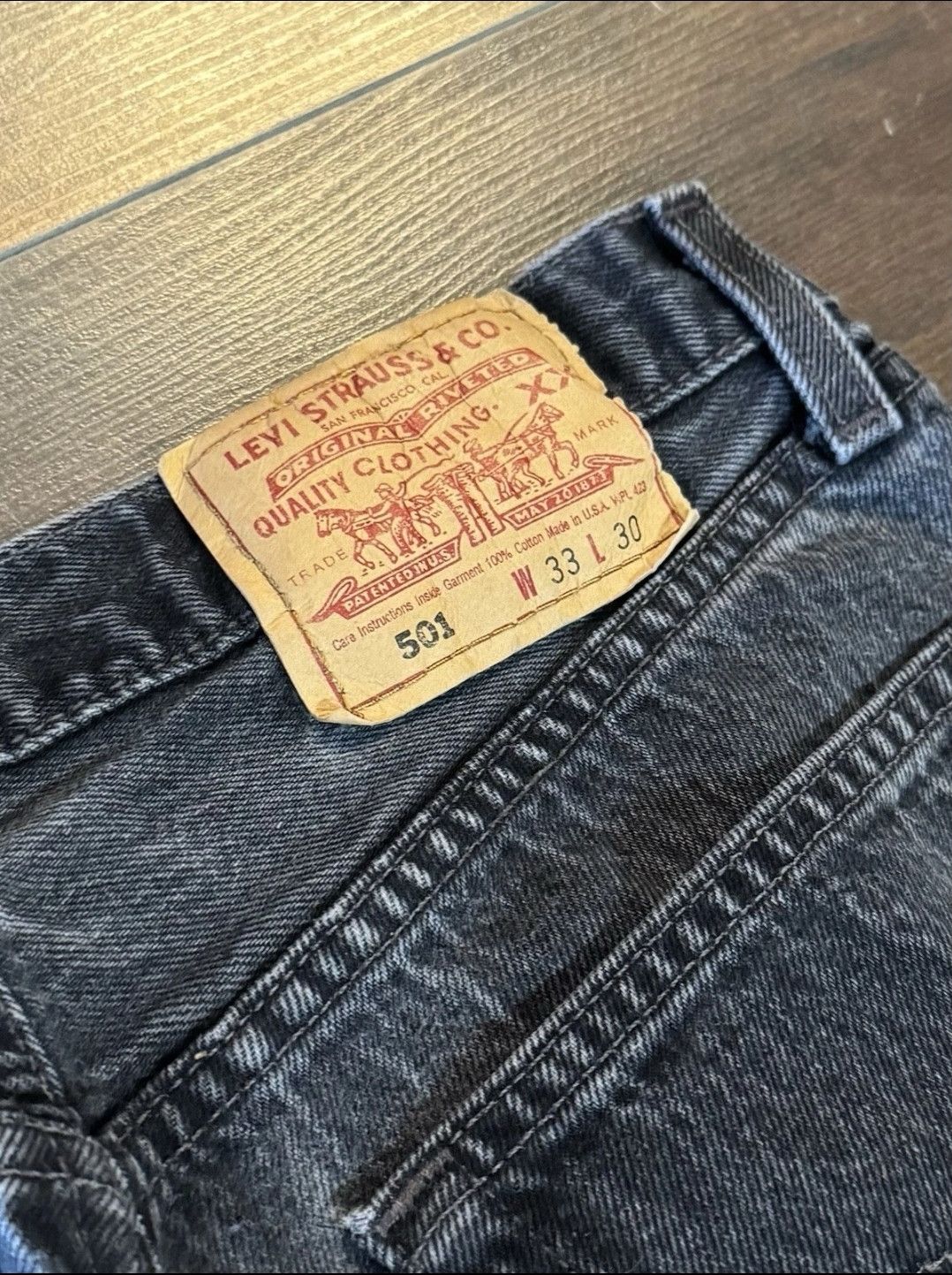 Levi's Vintage Levis 501 faded black made in USA Size US 32 / EU 48 - 4 Thumbnail