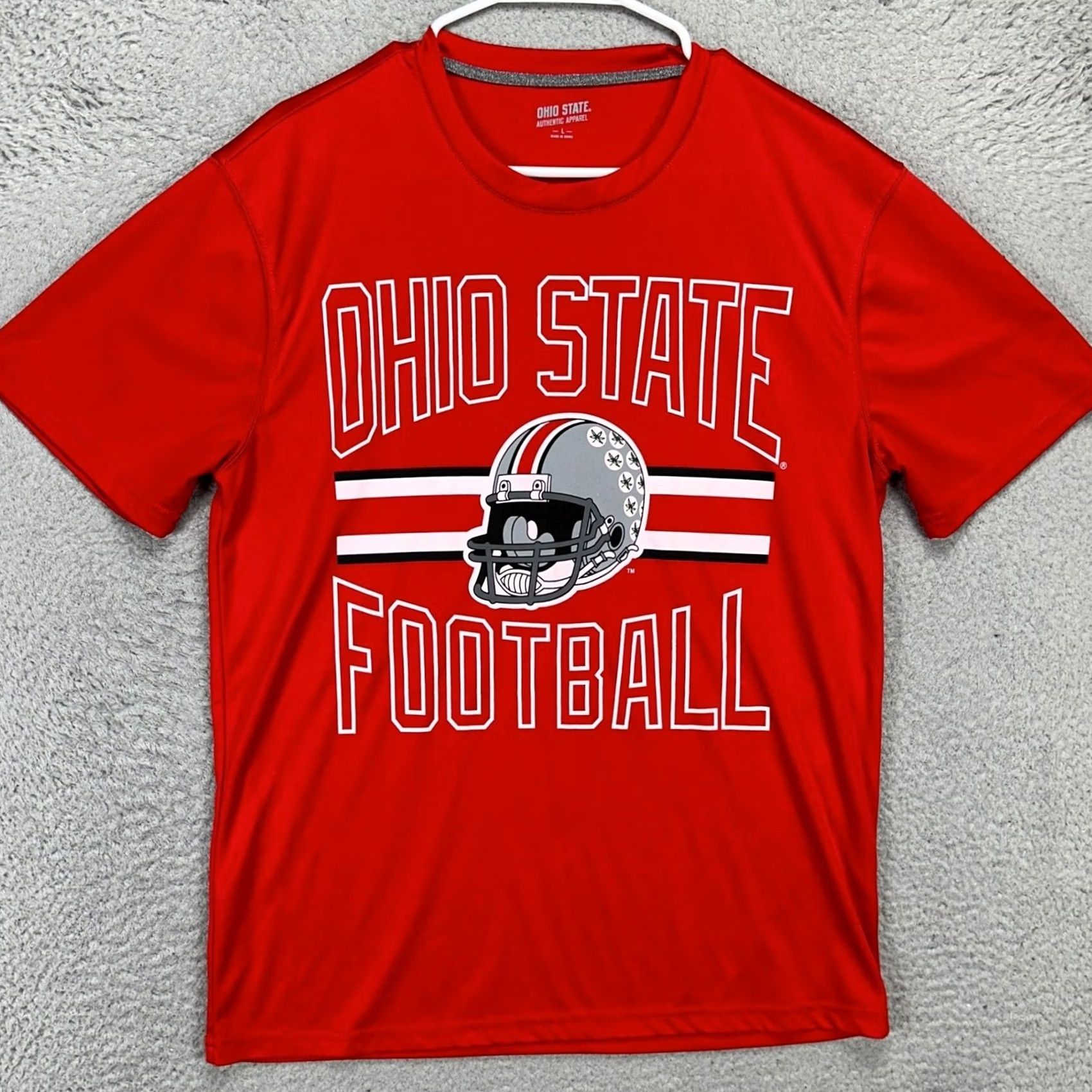 Vintage Ohio State Buckeyes Mens Football T-Shirt Large Red Graphic Short Sleeve Tee Size US L / EU 52-54 / 3 - 2 Thumbnail