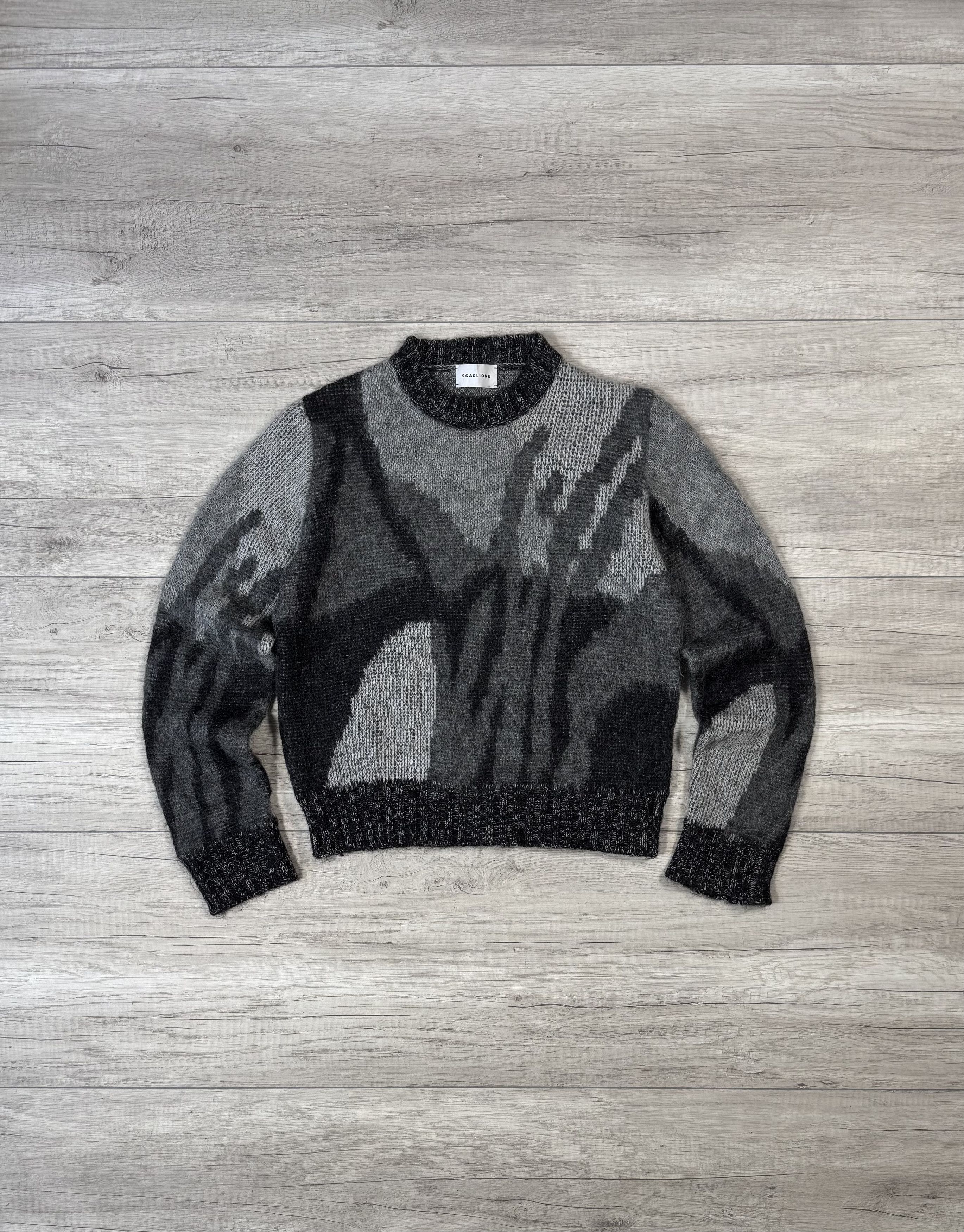 Other SCAGLIONE Mohair Merino Wool Camo Cropped Sweater Oversized Size S / US 4 / IT 40 - 2 Thumbnail