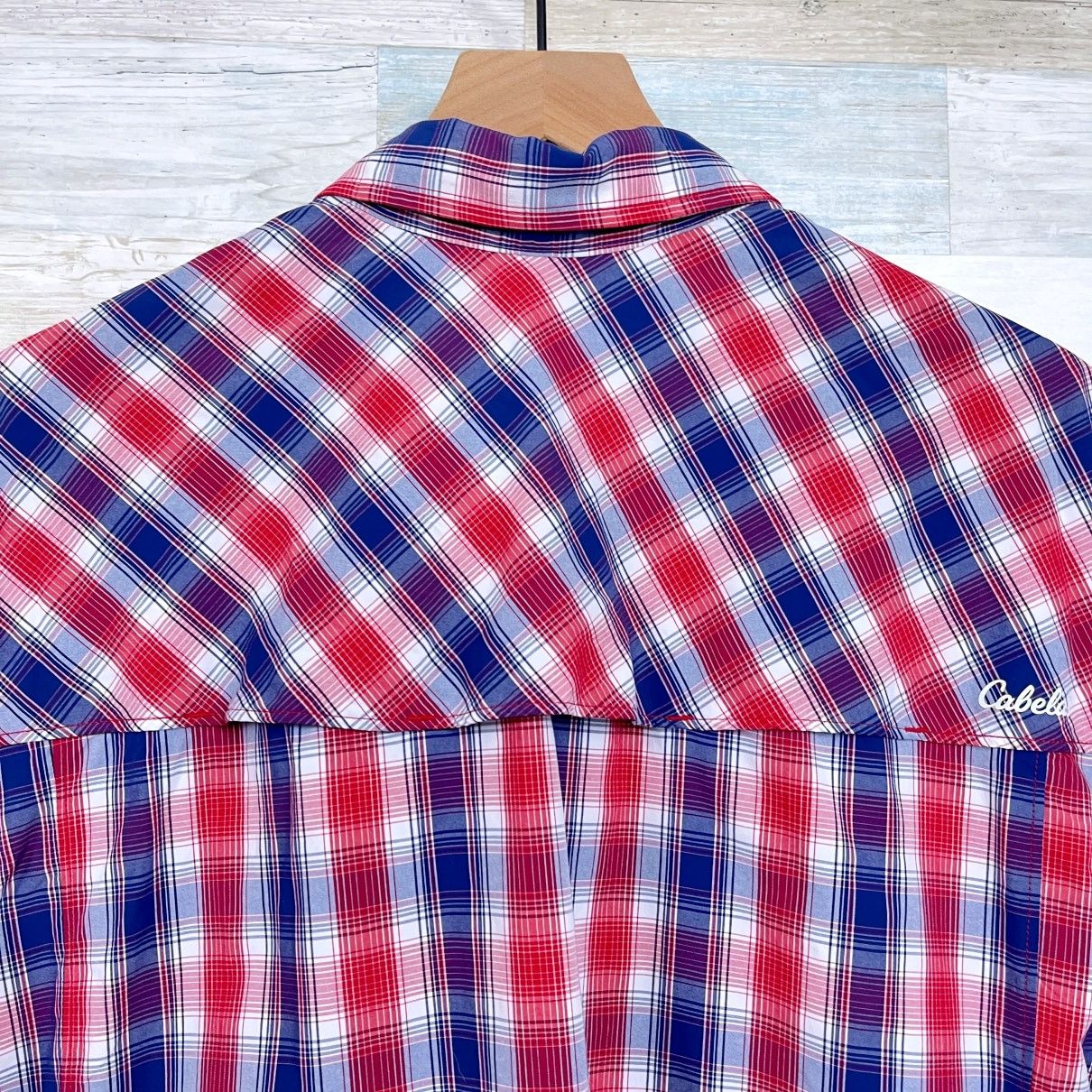 Cabelas Cabelas Short Sleeve Hiking Shirt Red Plaid Cooling Mens XL Size US XL / EU 56 / 4 - 4 Thumbnail