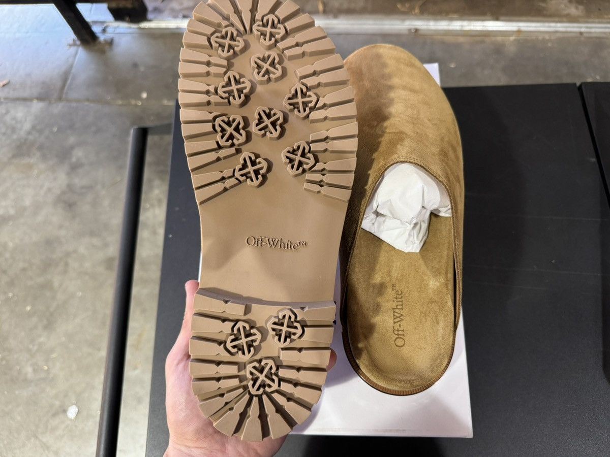 Off-White Off White Metal Logo Suede Clogs Size US 12 / EU 45 - 2 Thumbnail