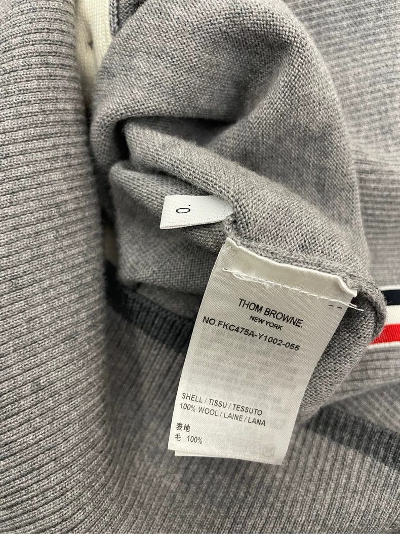 Thom Browne Thom Browne Size 0 Gray puppy four-striped wool cardigan j Size XS / US 0-2 / IT 36-38 - 6 Thumbnail