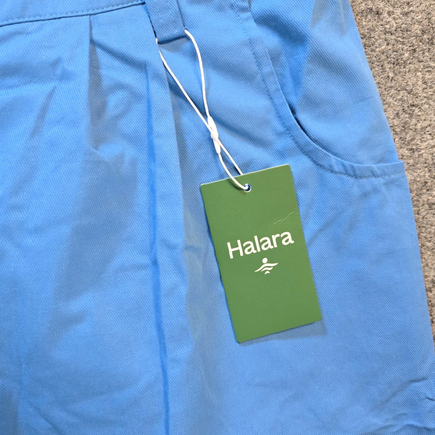 Vintage Halara Pants Womens XL Blue Mid Rise Casual Cotton Joggers Pockets Cropped Size 40" / US 18 - 5 Thumbnail
