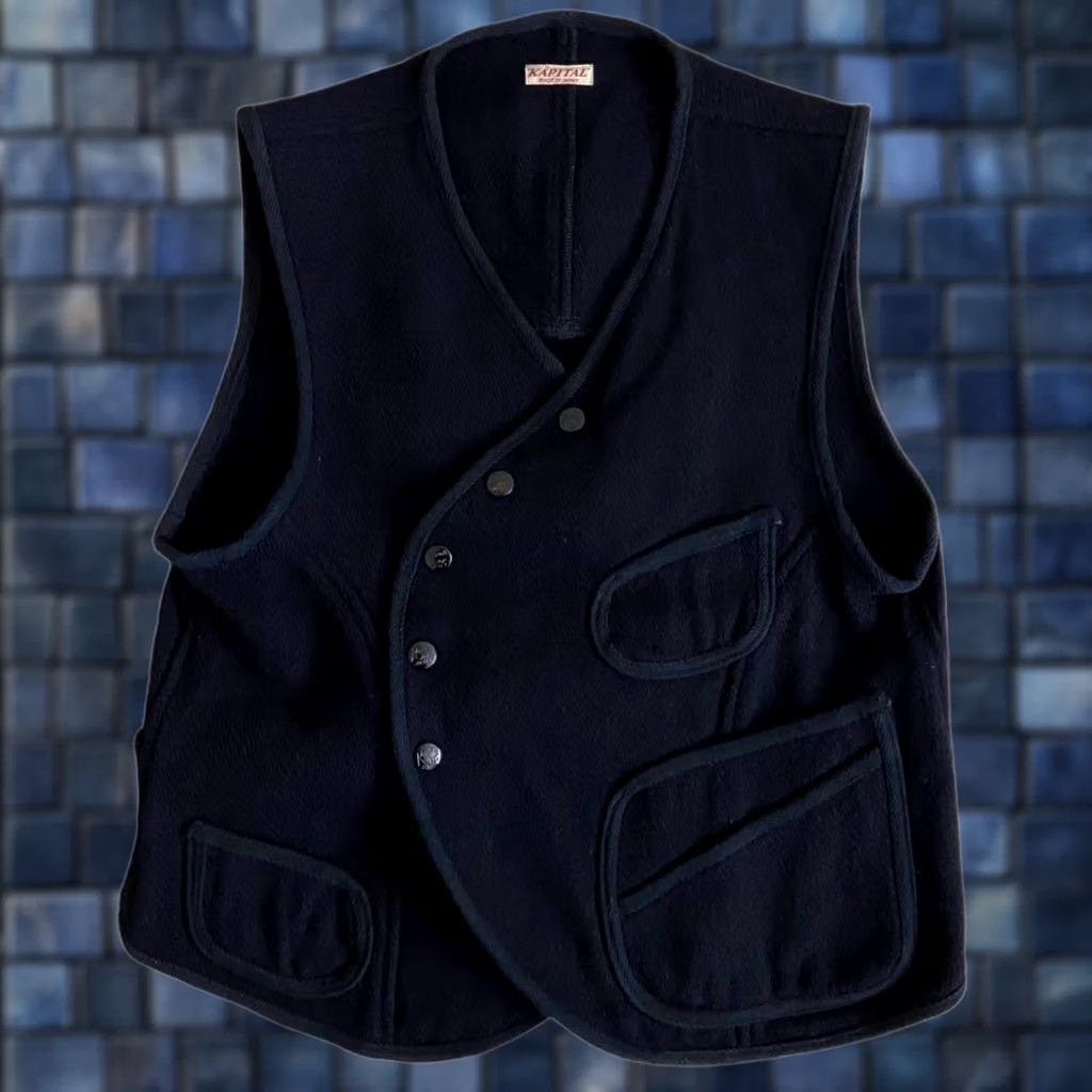 Kapital KAPITAL Beach Pan Vest Ladies Size 1 Navy Black good condition Pre-owned Size S / US 4 / IT 40 - 1 Thumbnail