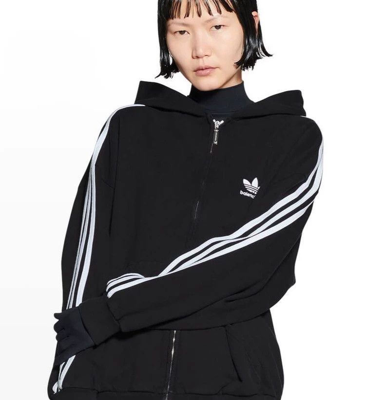Balenciaga Balenciaga Embroidered Logo Zip-up Hooded Sweatshirt Jacke Size US M / EU 48-50 / 2 - 7 Thumbnail