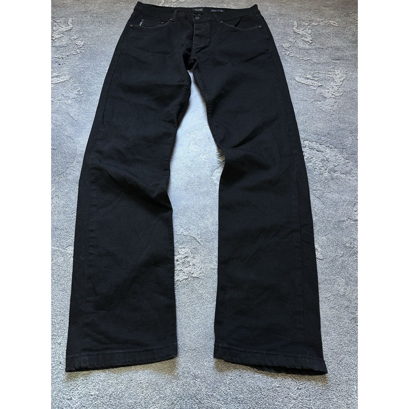 Armani Armani Jeans Metal Logo Black Regular Fit Mens Denim Pants Size US 34 / EU 50 - 5 Thumbnail