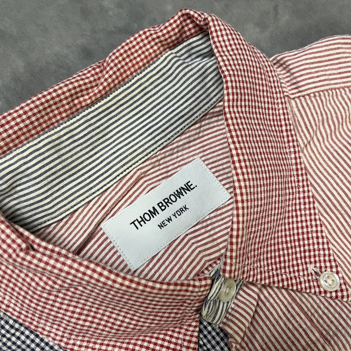 Thom Browne Thom Browne Multi Color Button Down Casual Long Shirt Size US L / EU 52-54 / 3 - 5 Thumbnail