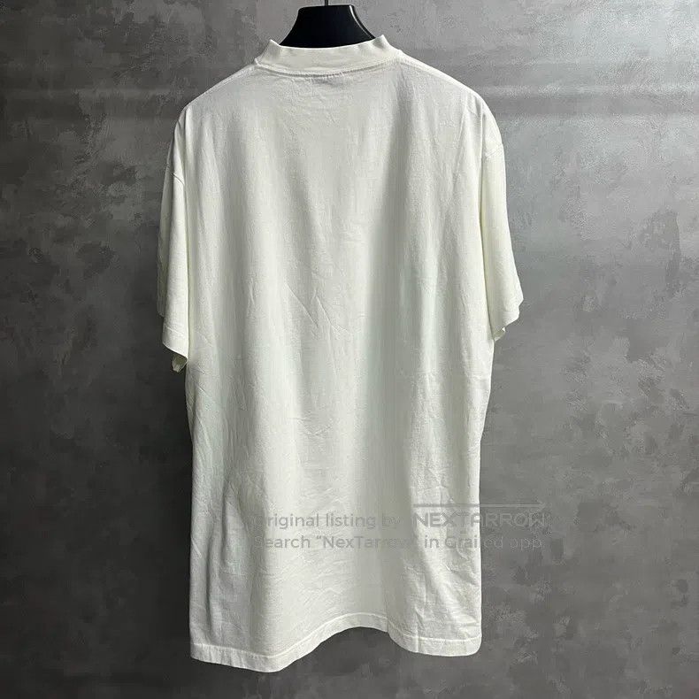 Balenciaga Balenciaga White Letter Pattern Printed Round Neck Casual Size US M / EU 48-50 / 2 - 5 Thumbnail