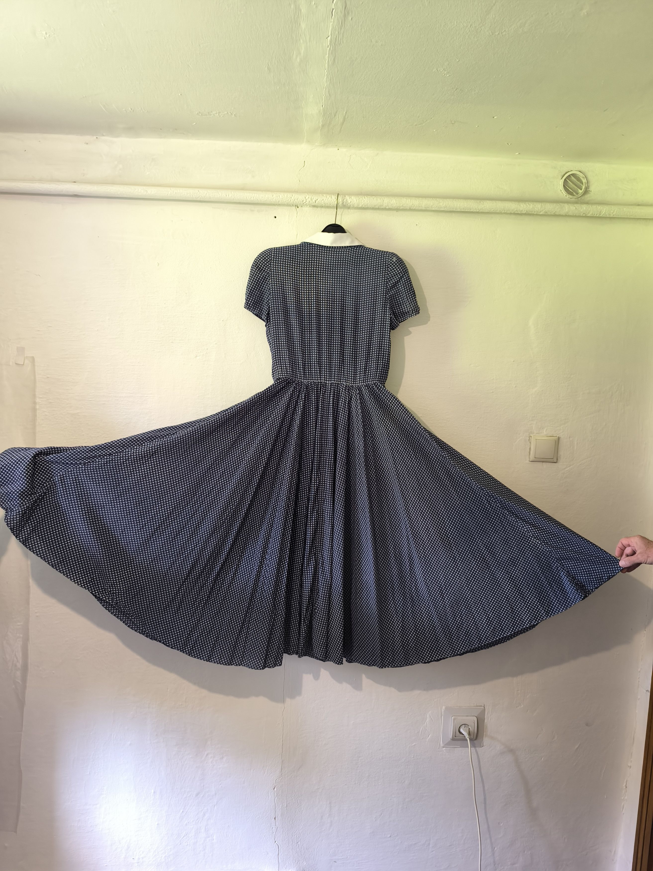 Other VTG Oscar Rom Zürich Dress & Shorts Set Blue Houndstooth Size S / US 4 / IT 40 - 7 Thumbnail