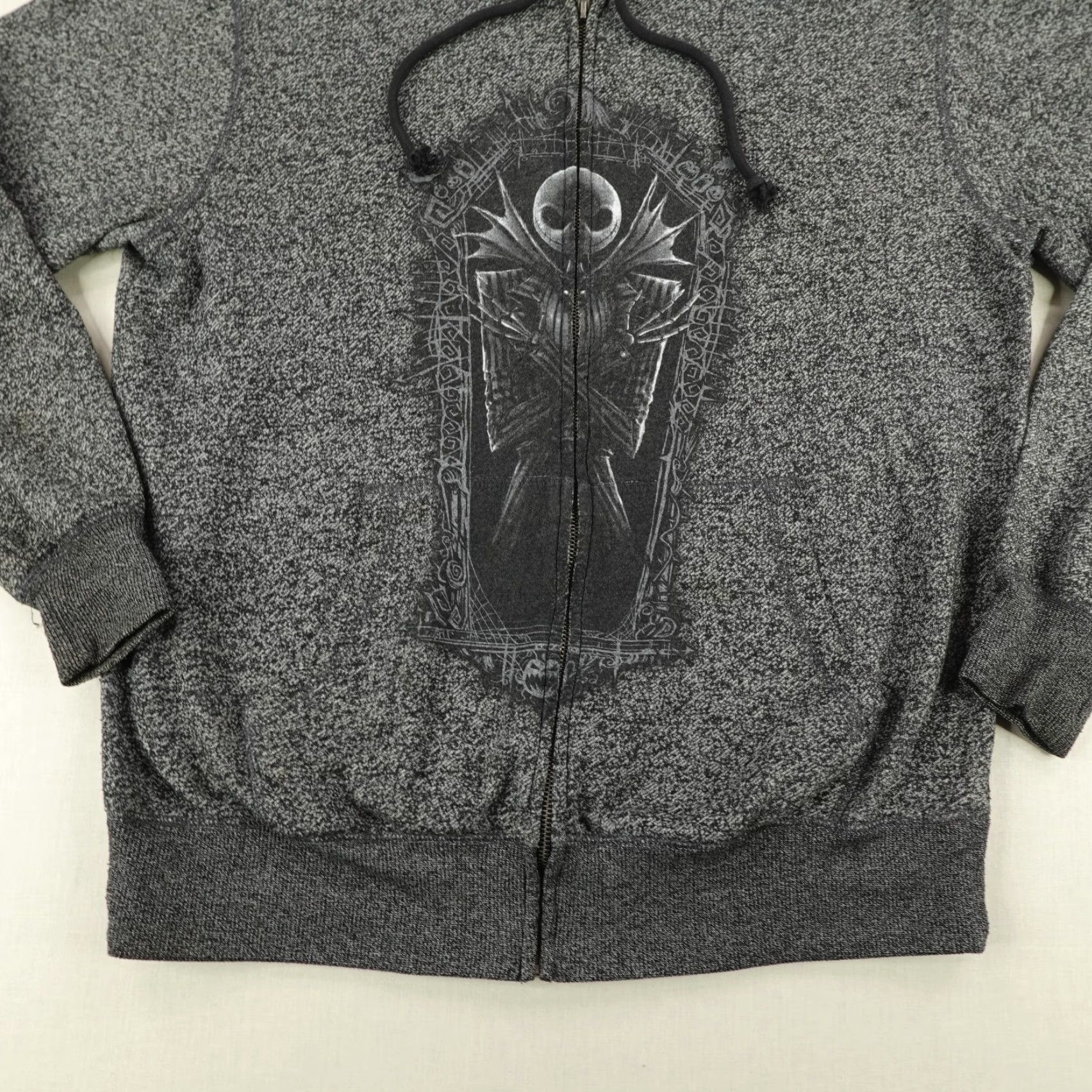 Disney VINTAGE Nightmare Before Christmas Hoodie Mens Large Gray Jack Skellington Disney Zip Up Size US L / EU 52-54 / 3 - 3 Thumbnail