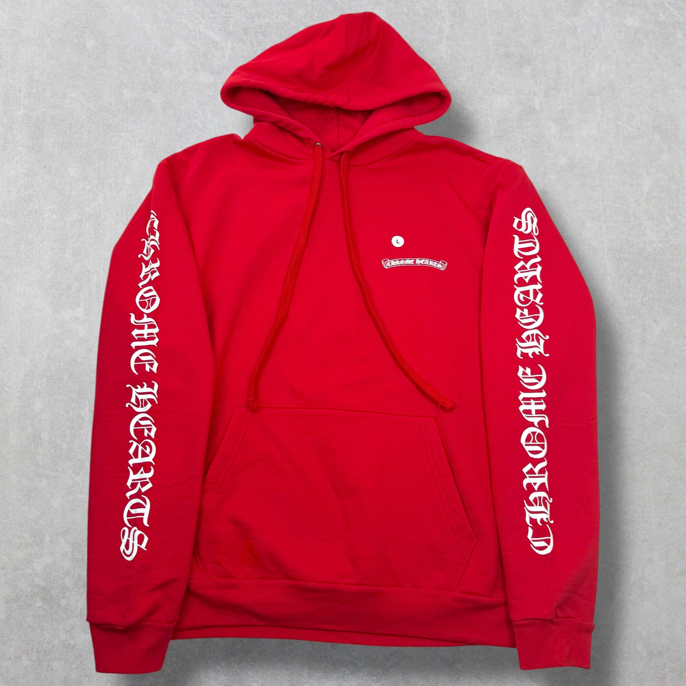 Chrome Hearts Chrome Hearts Red Scroll Logo Hoodie L Size US L / EU 52-54 / 3 - 1 Thumbnail