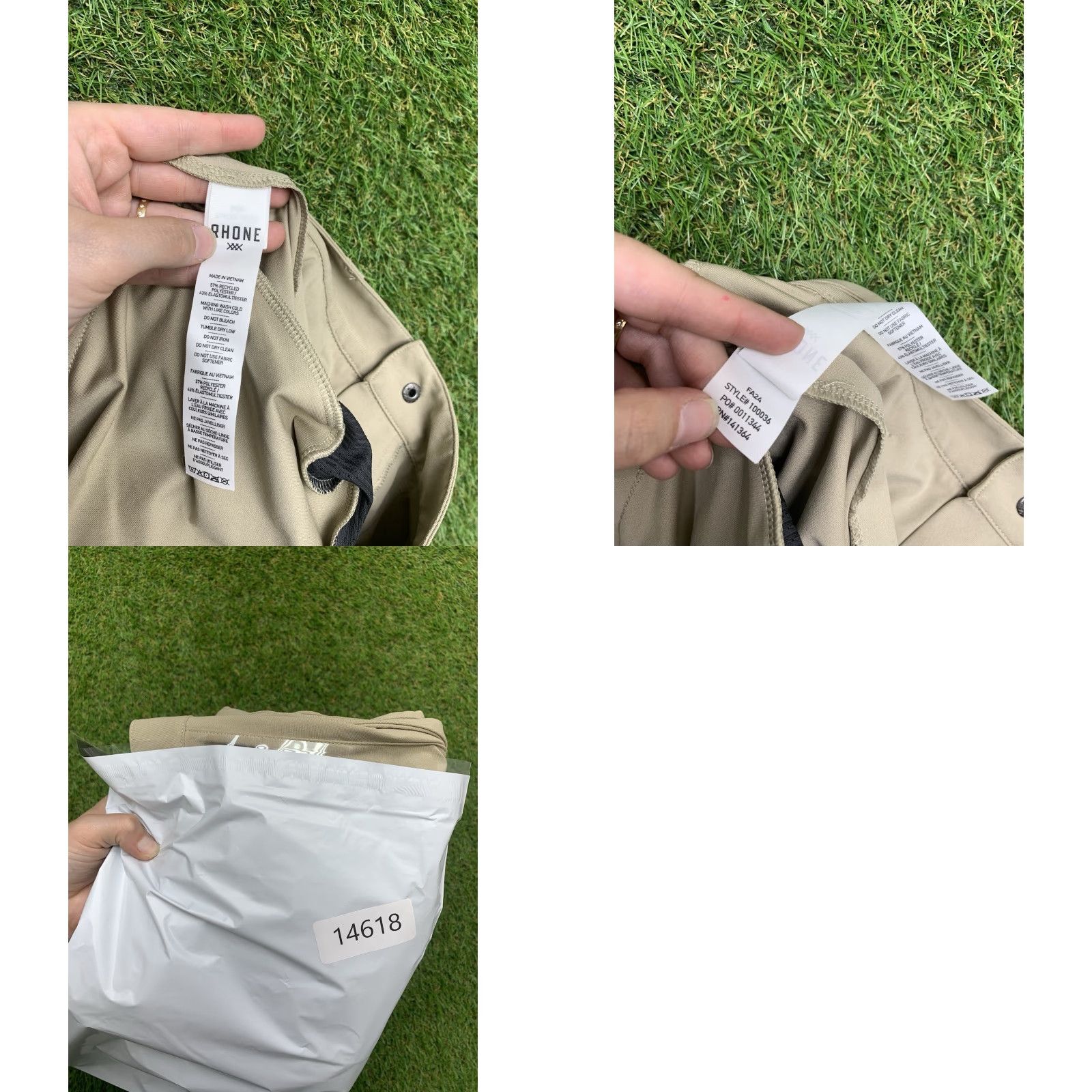 Rhone Rhone Mens Commuter Pant Regular Slim Straight Leg Beige 30x28 Pants Chino 5-Pocket Belt Loops Zip Front Flat Front Polyester Classic Style No. 100036 Size US 30 / EU 46 - 9 Thumbnail
