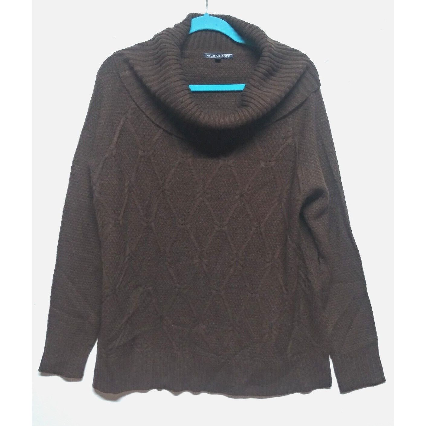 Designer NYC Alliance Sweater XXL brown cowl neck pullover Size XXL / US 16-18 / IT 52-54 - 1 Thumbnail