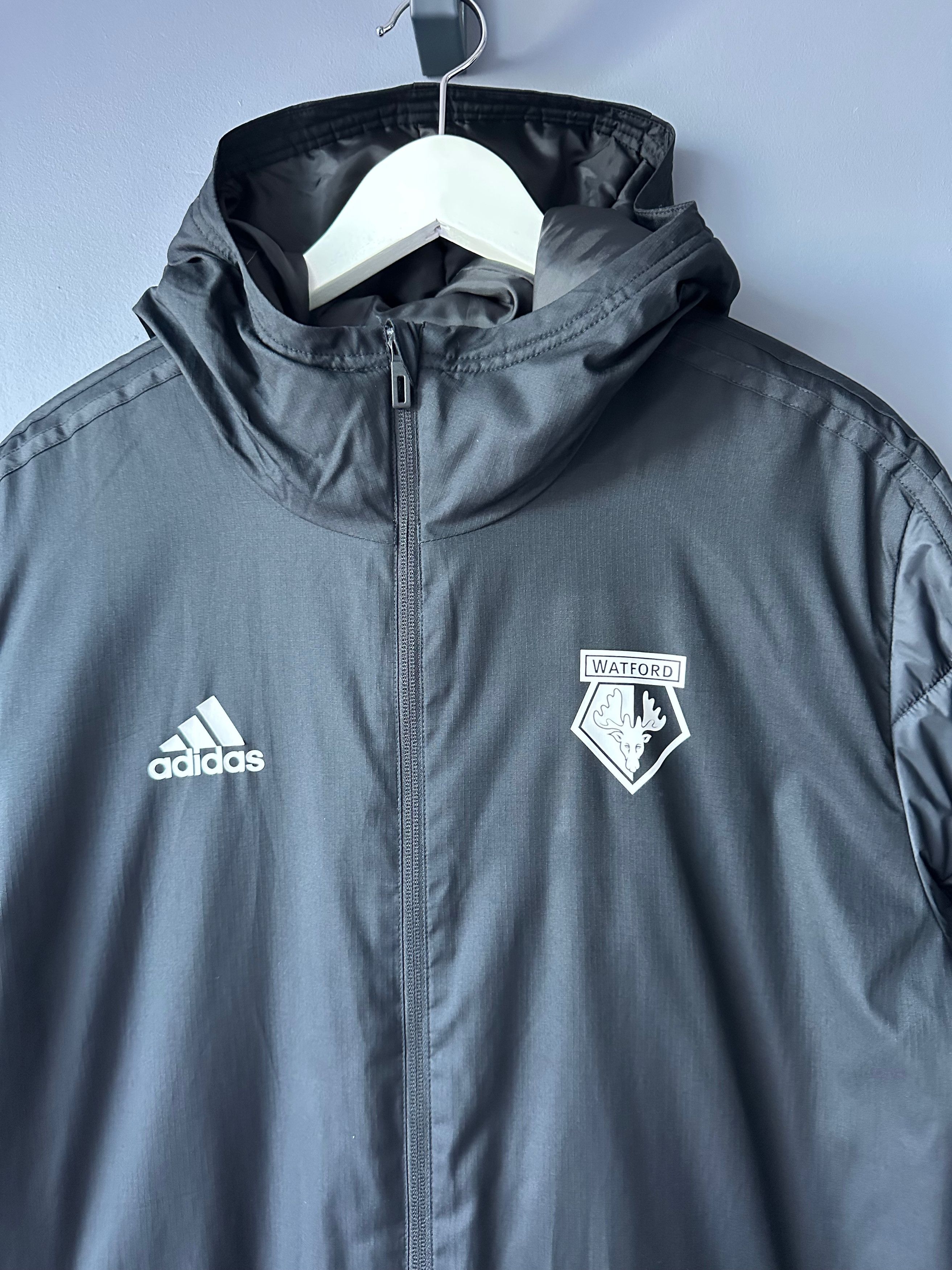 Adidas 2018 Adidas Watford Hooded Winter Jacket Padded Size US L / EU 52-54 / 3 - 3 Thumbnail
