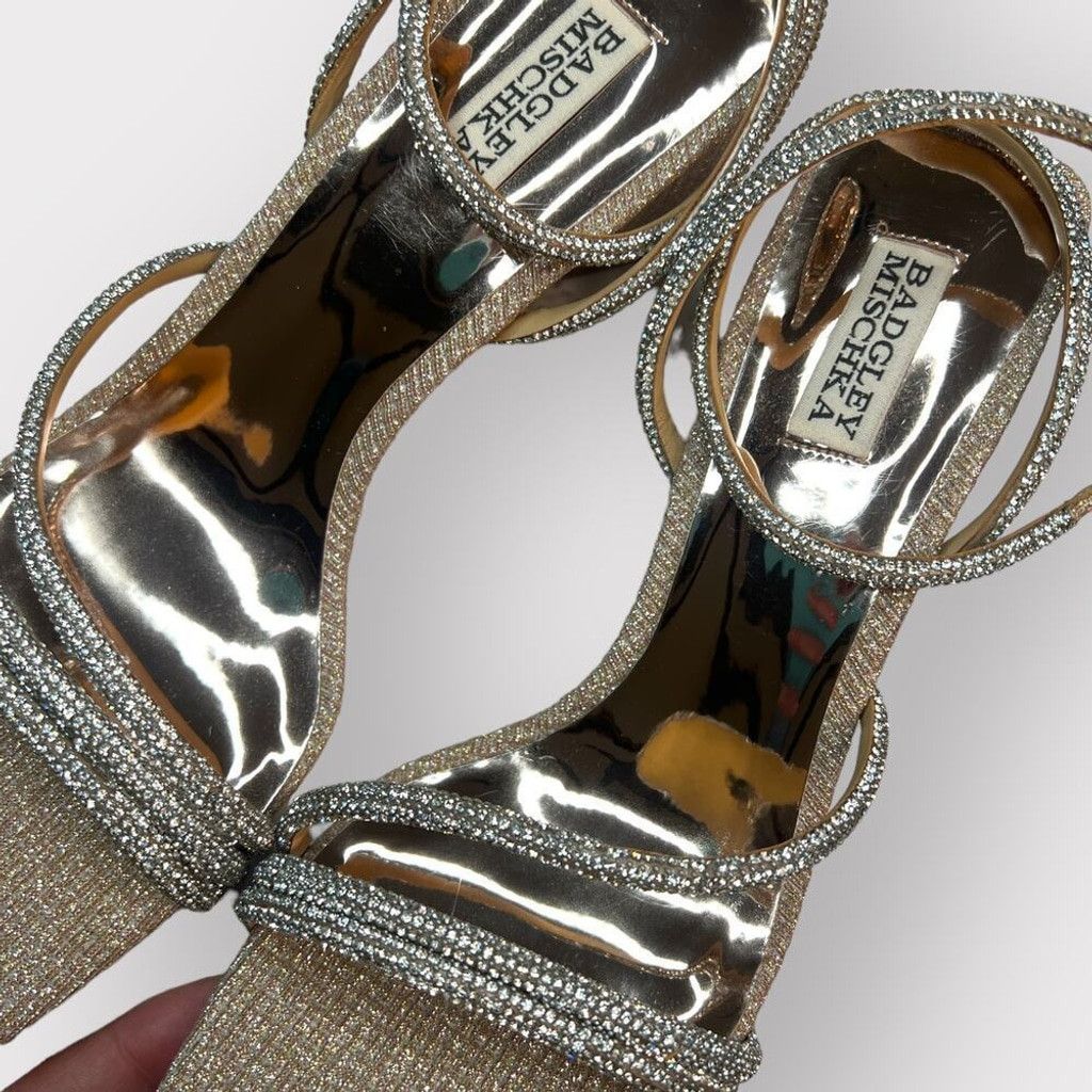 Badgley Mischka Badgley Mischka NEW sz 10 Freedom Glitter Block Heels $245 Size US 10 / IT 40 - 8 Thumbnail