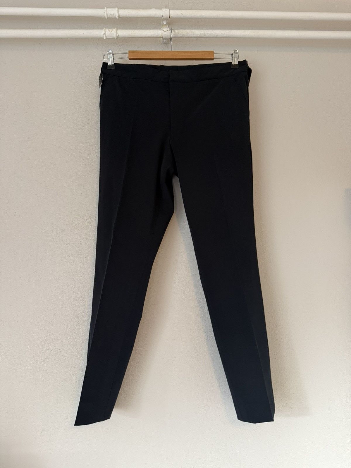 Prada Prada Black Nylon Slim Tailored Trousers Size 50 Size US 34 / EU 50 - 1 Thumbnail
