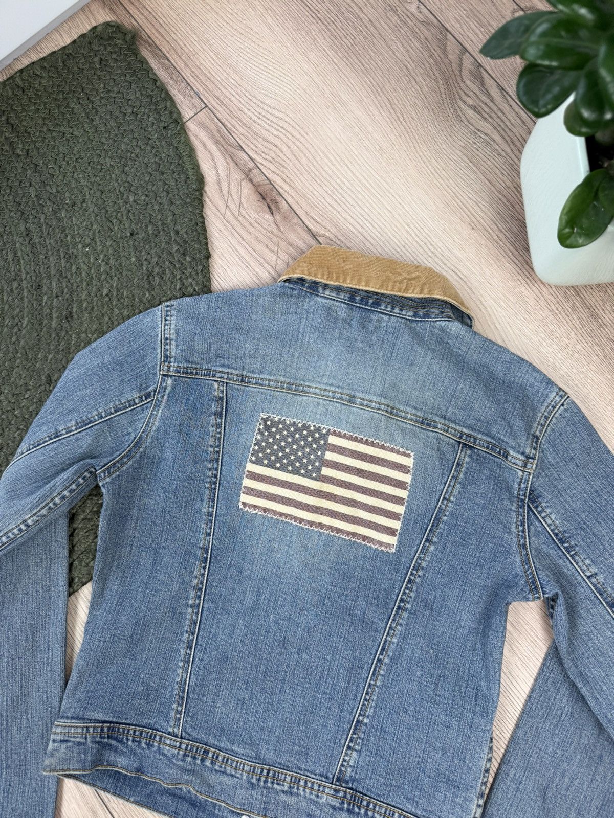 Polo Ralph Lauren × Vintage Vintage Polo Ralph Lauren USA Flag Limited Denim Jacket Size S / US 4 / IT 40 - 2 Thumbnail