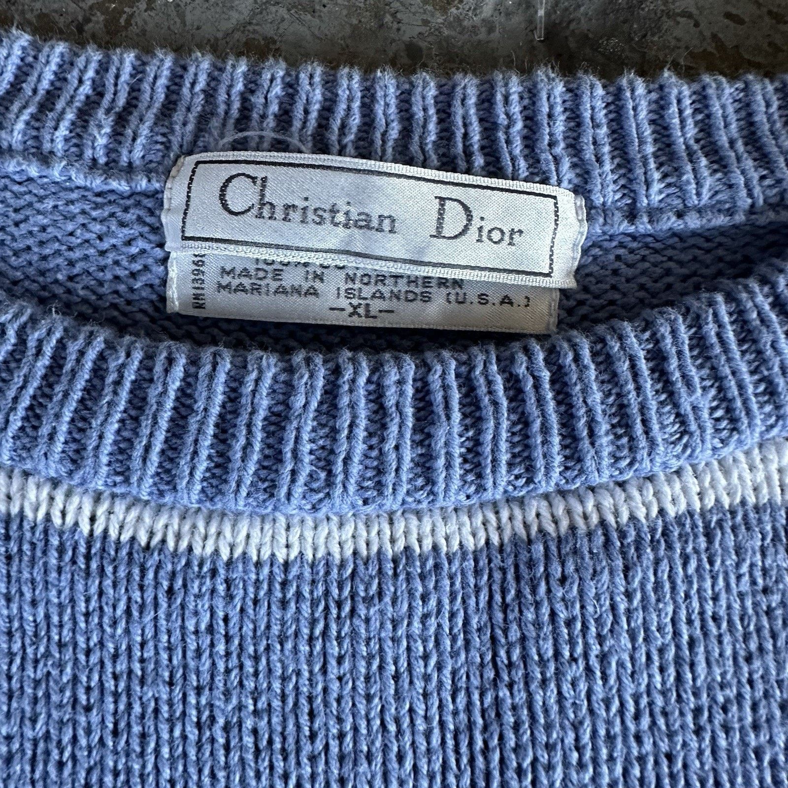 Christian Dior Monsieur × Dior × Vintage Vintage 80s Christian Dior Symmetry Geometric Knit Sweater Size US XL / EU 56 / 4 - 3 Thumbnail