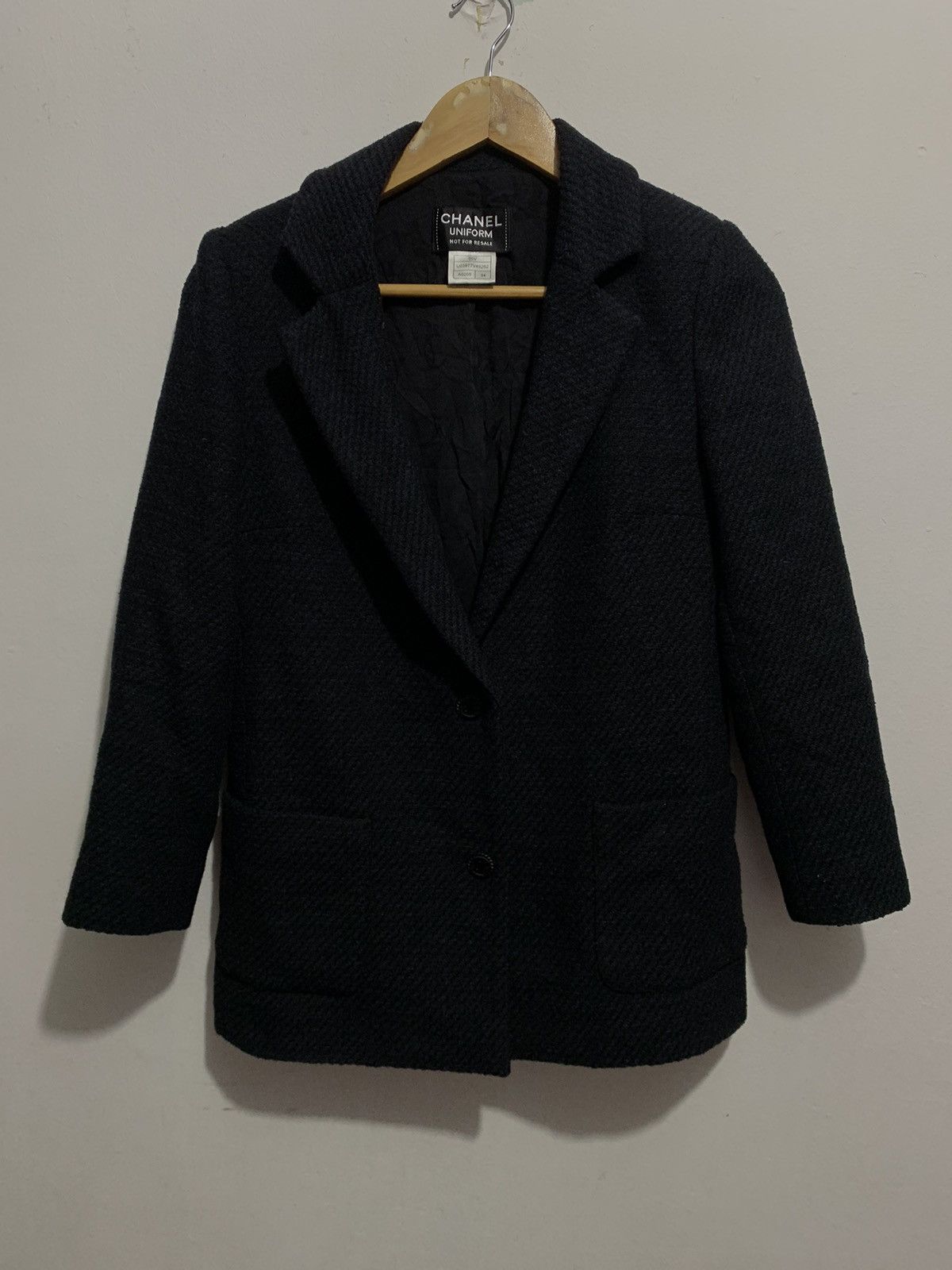 image of Chanel Tweed Blazer in Black, Women's (Size XS)