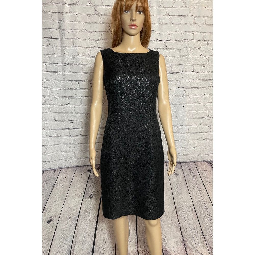 Banana Republic New Banana Republic Black Silk Blend Sleeveless Shift Dress Size M / US 6-8 / IT 42-44 - 1 Thumbnail