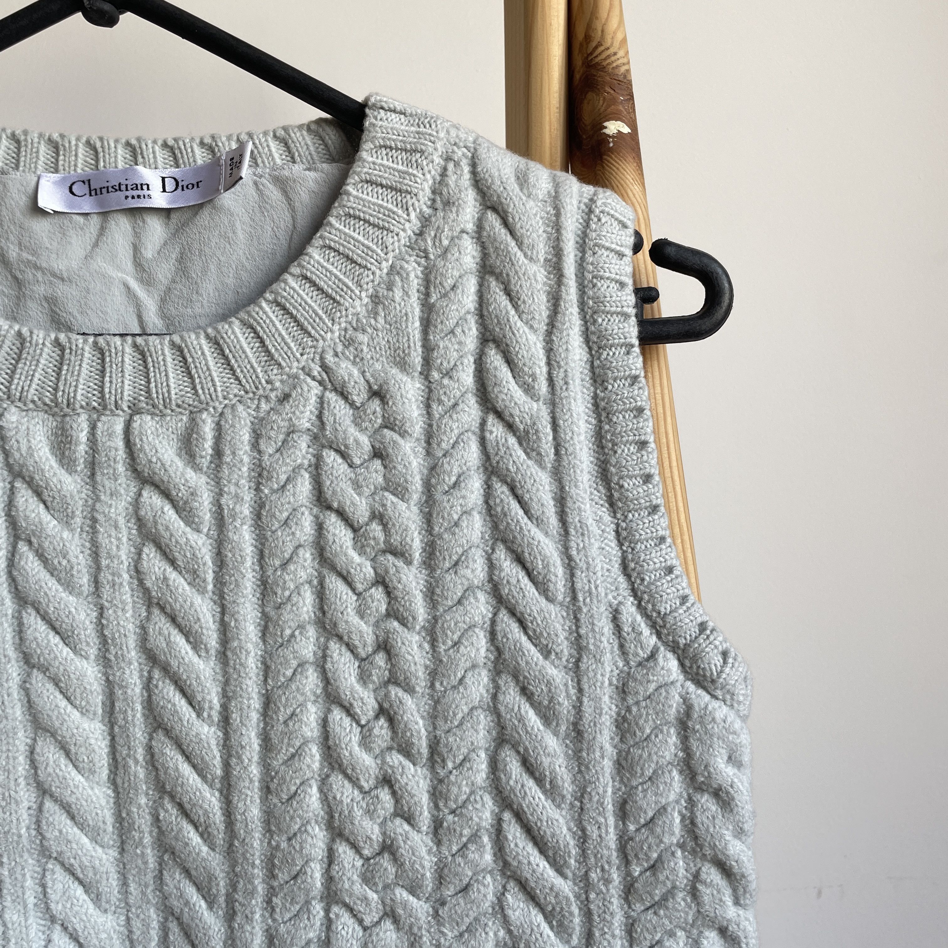 Dior Christian Dior Womens Layered Cable Knit Sleeveless Sweater Size M / US 6-8 / IT 42-44 - 4 Thumbnail