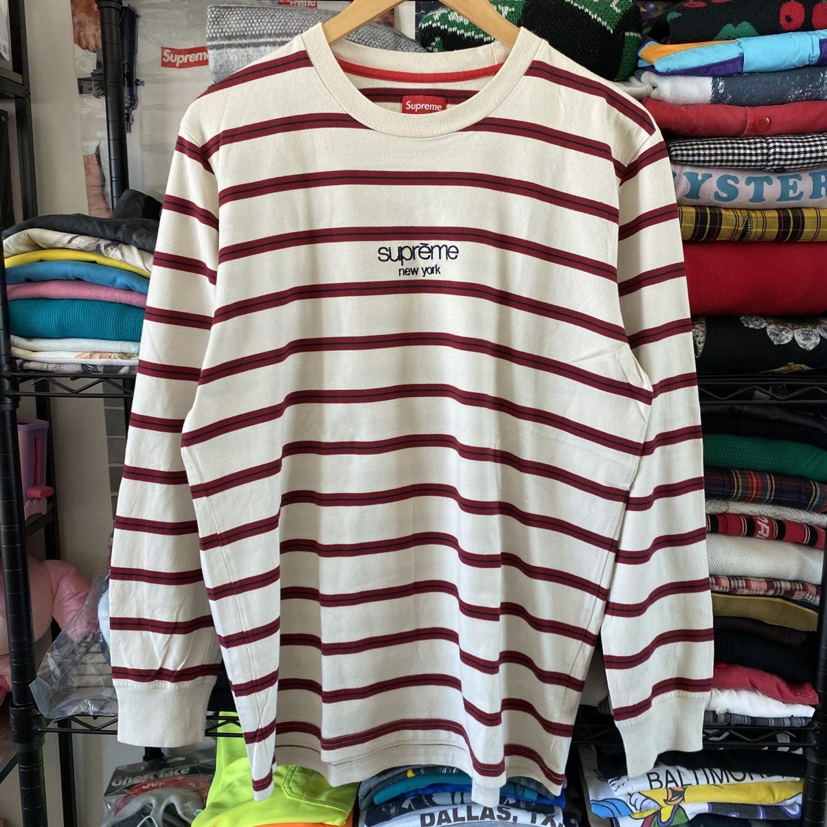 Supreme Supreme Classic Logo Longsleeve Top White 2015 Grunge Punk Size US L / EU 52-54 / 3 - 1 Thumbnail